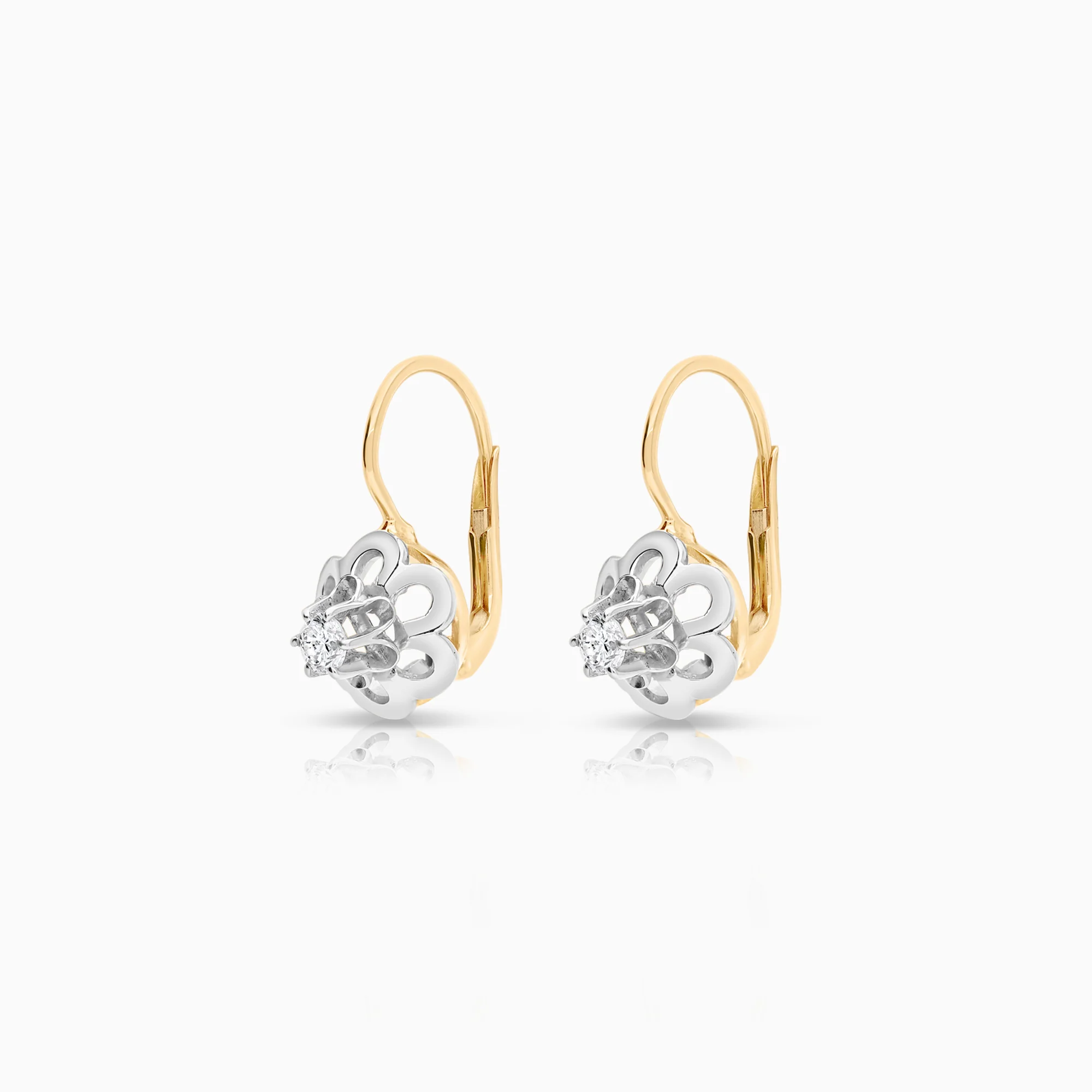 Diamond earrings 0.24ct 18K gold