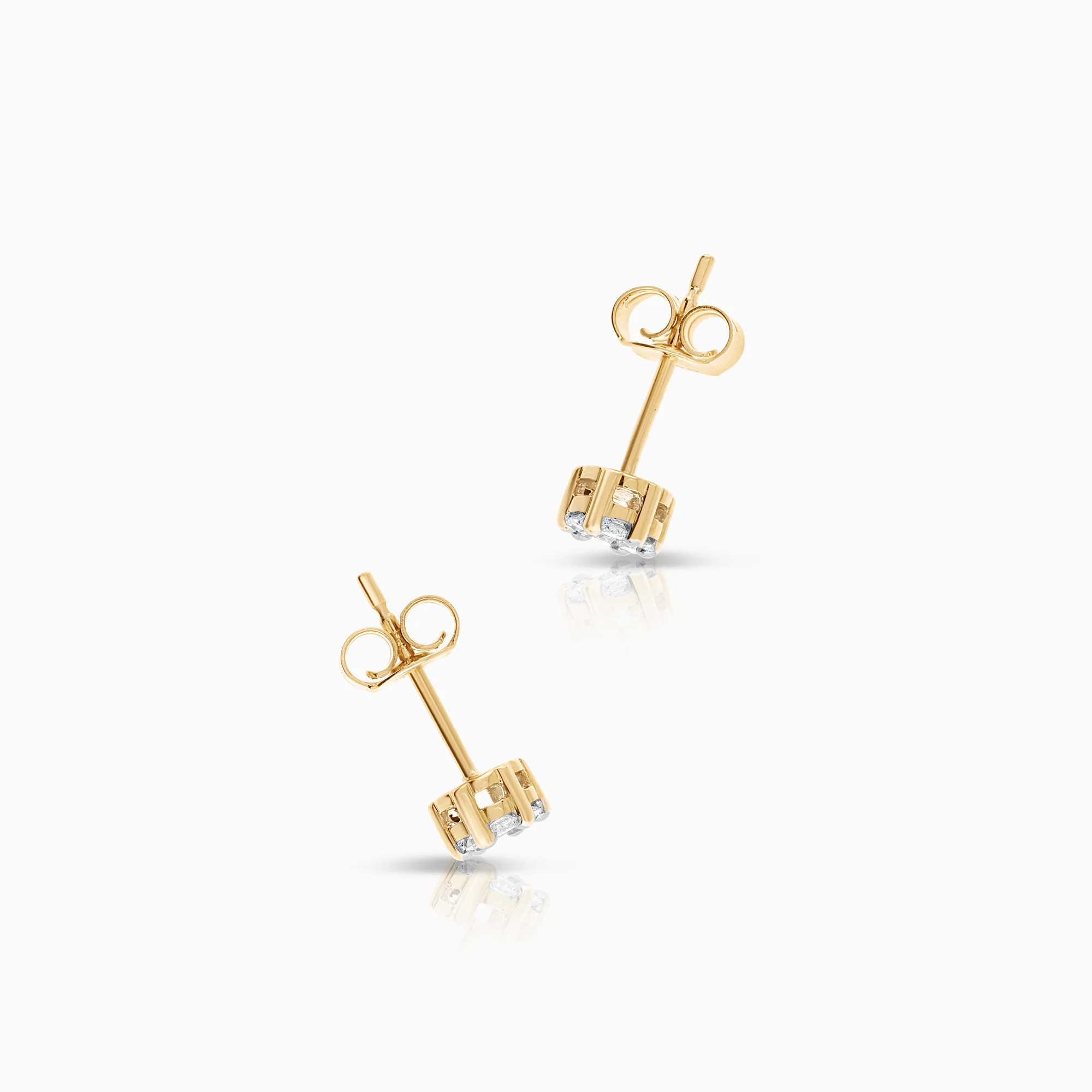 Diamond earrings 0.24ct 18K gold - Image 2