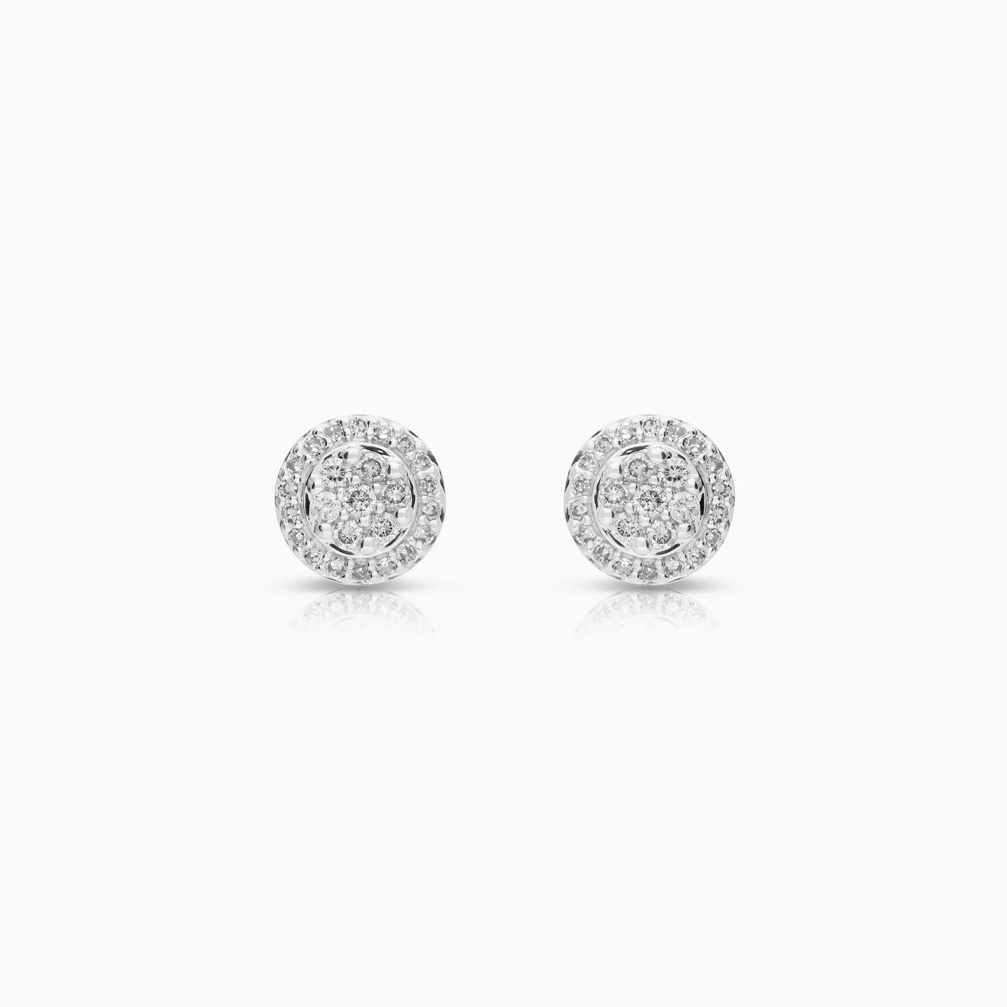 Diamond earrings 0.24ct 18K white gold