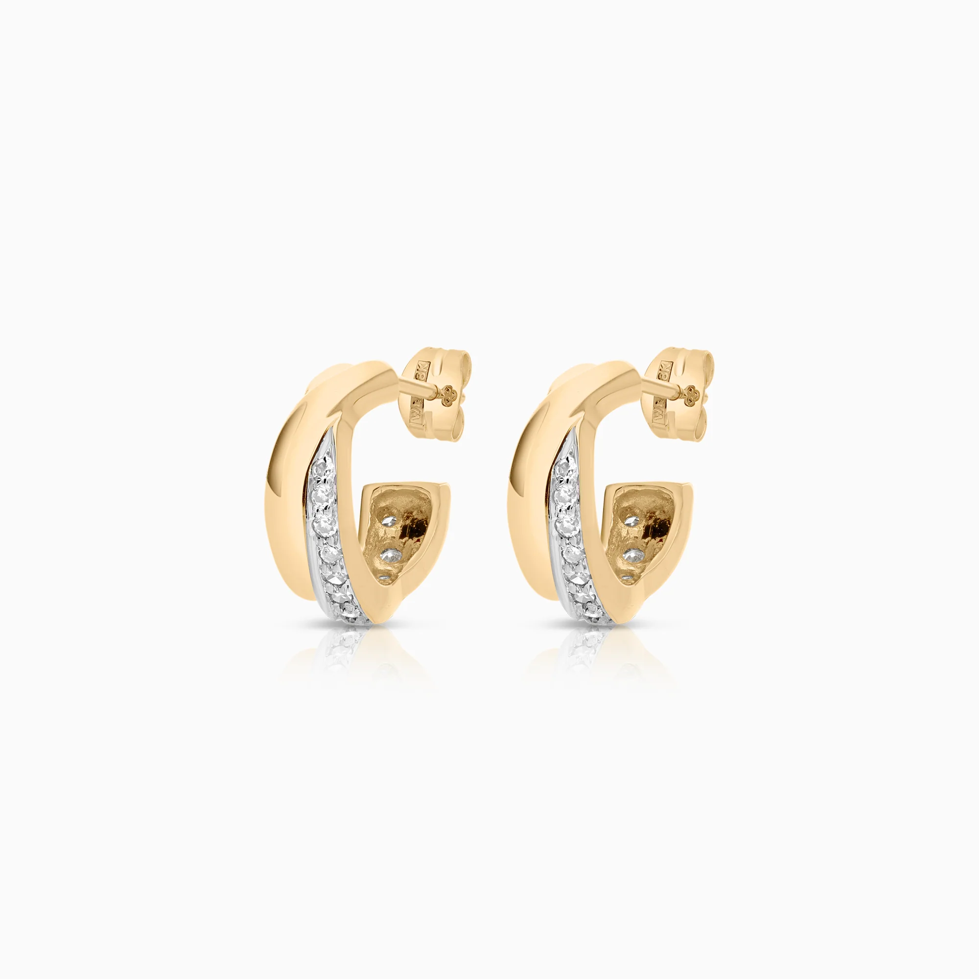 Diamond earrings 0.26ct 18K gold
