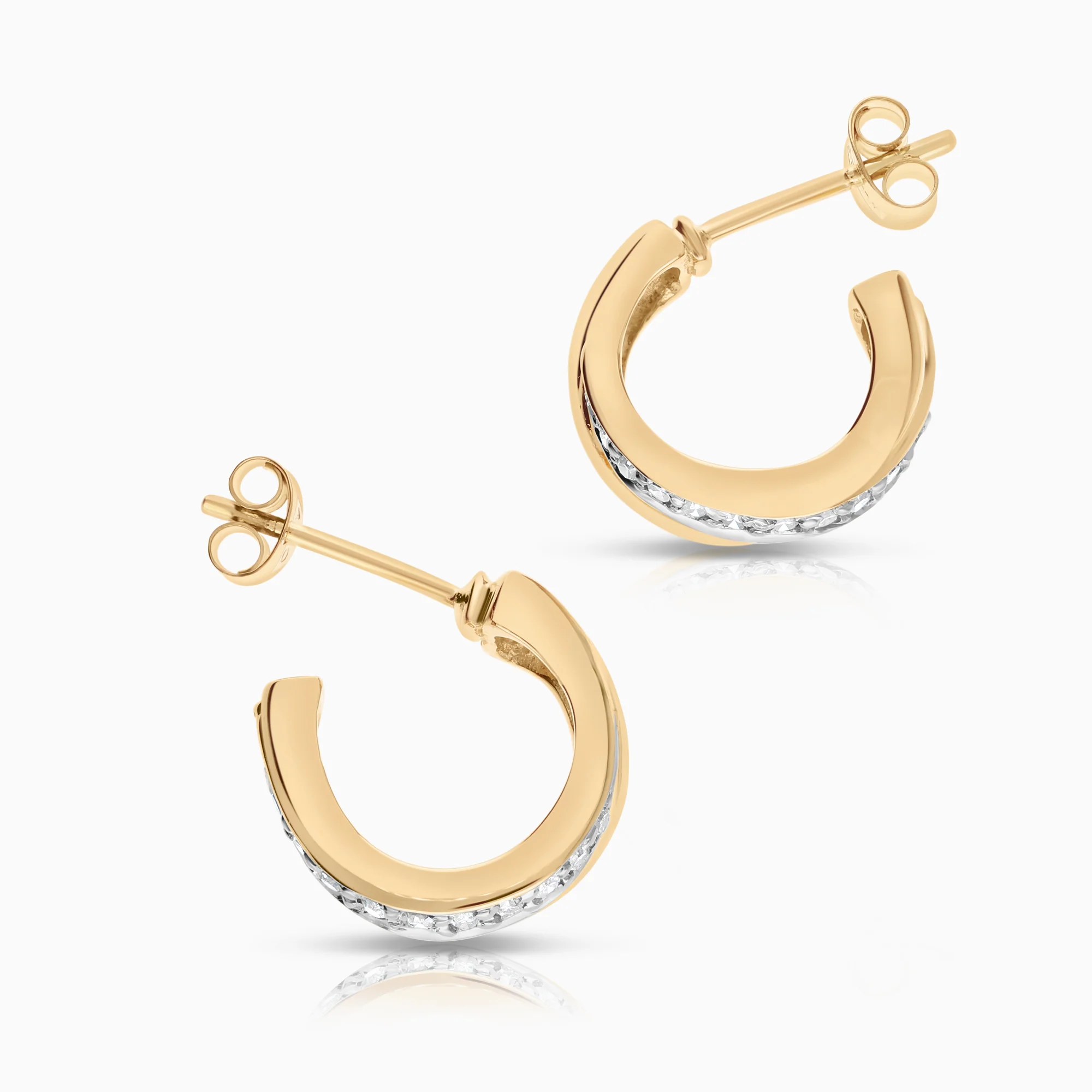 Diamond earrings 0.26ct 18K gold - Image 2