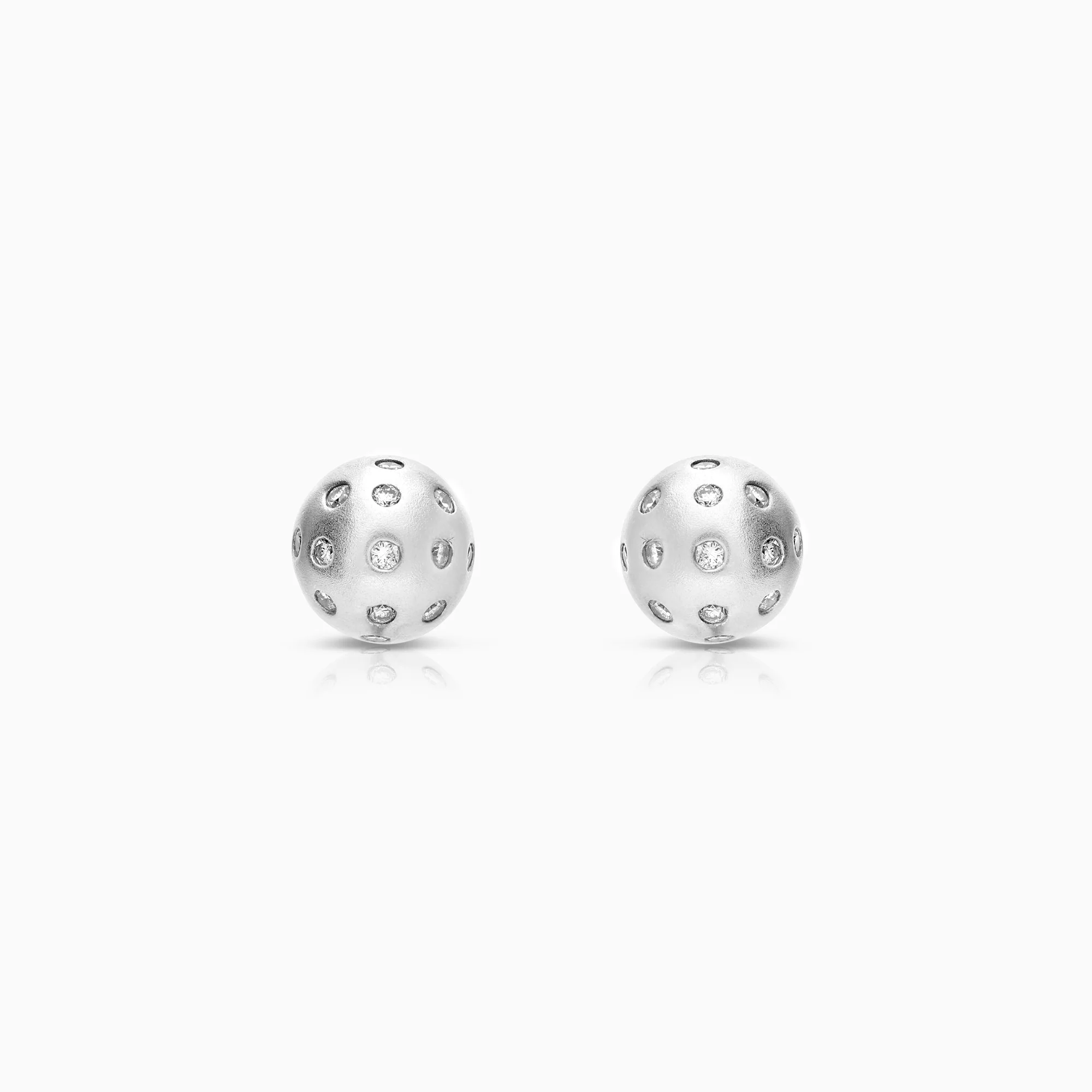 Diamond earrings 0.26ct 18K white gold