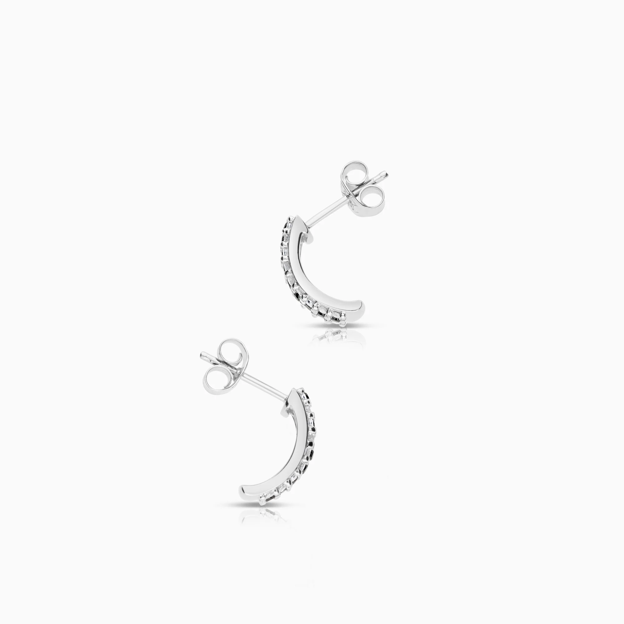 Diamond earrings 0.28ct 18K white gold - Image 2