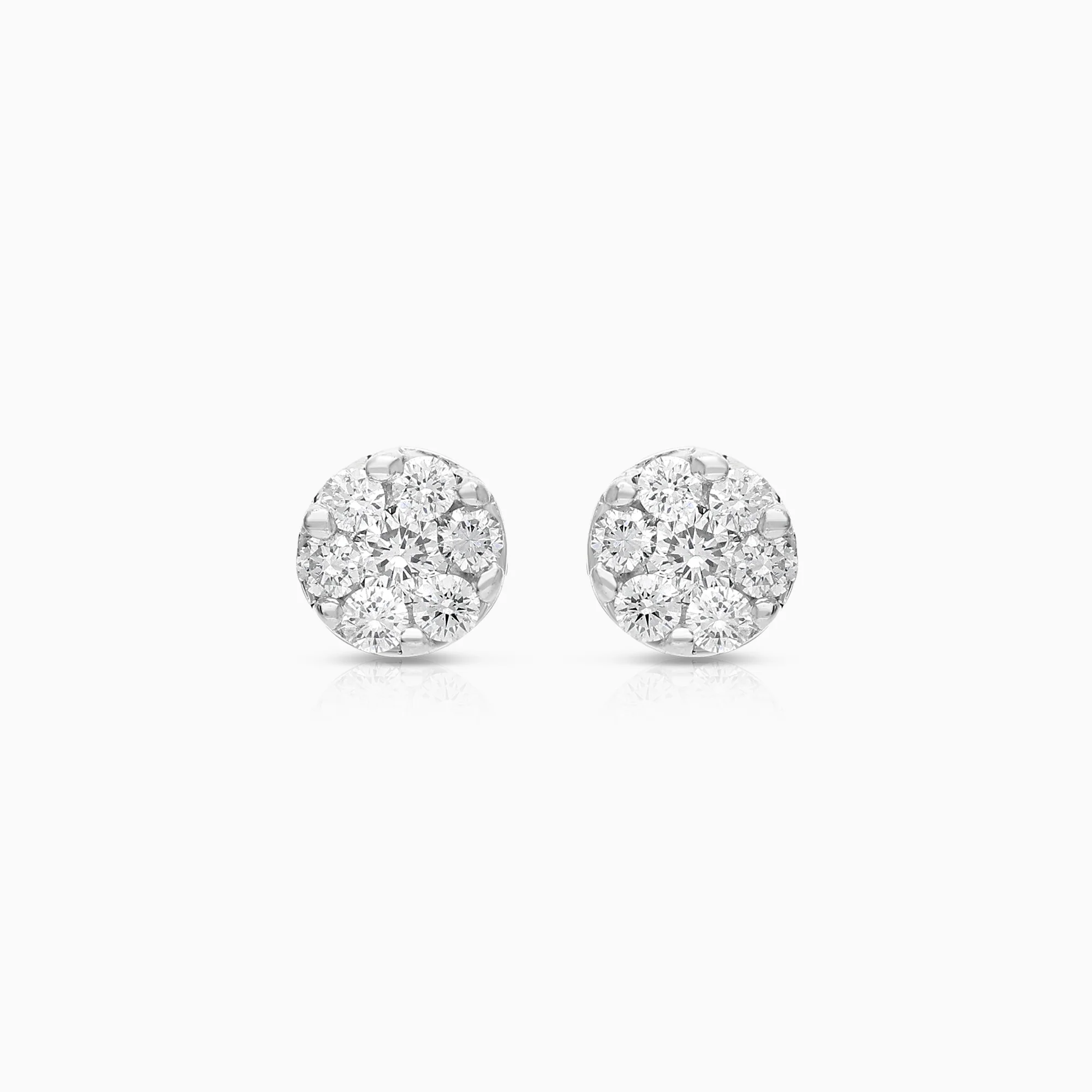 Diamond earrings 0.30ct 18K white gold