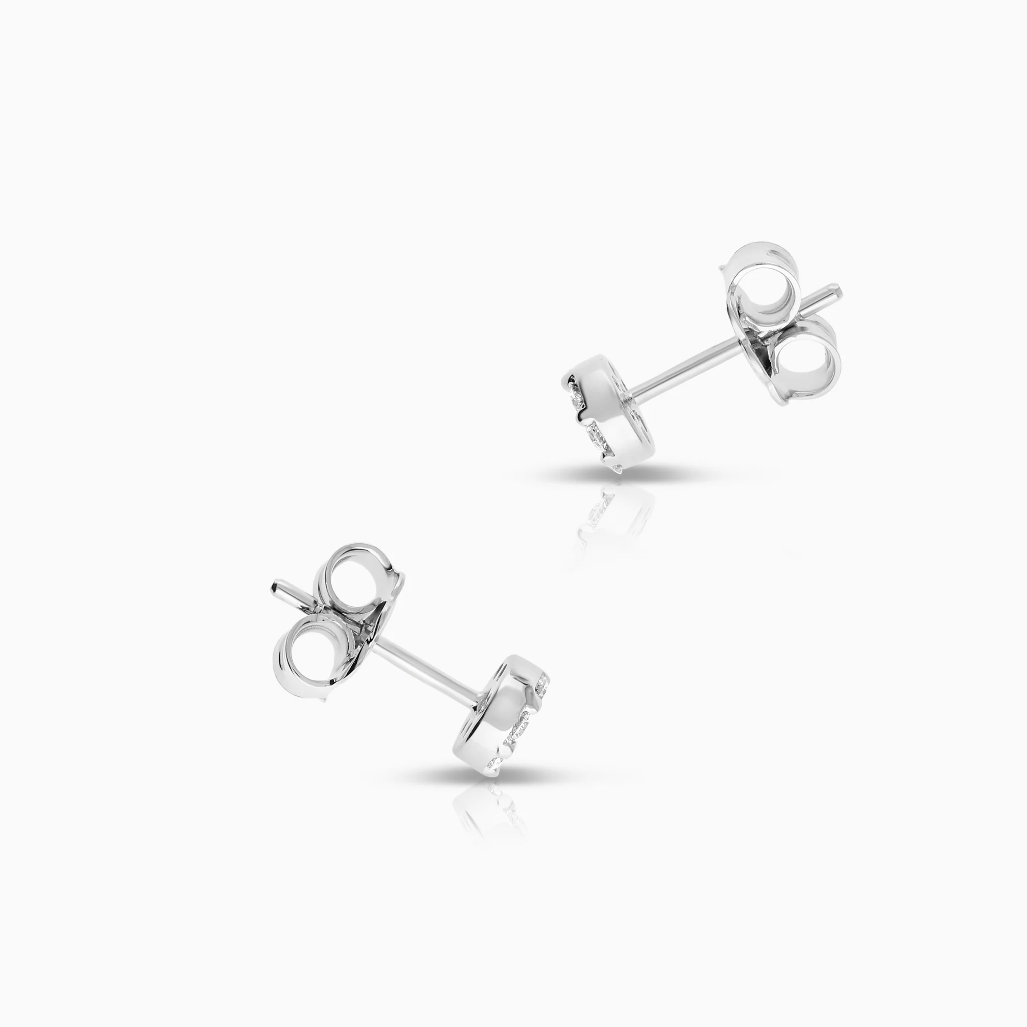 Diamond earrings 0.30ct 18K white gold - Image 2