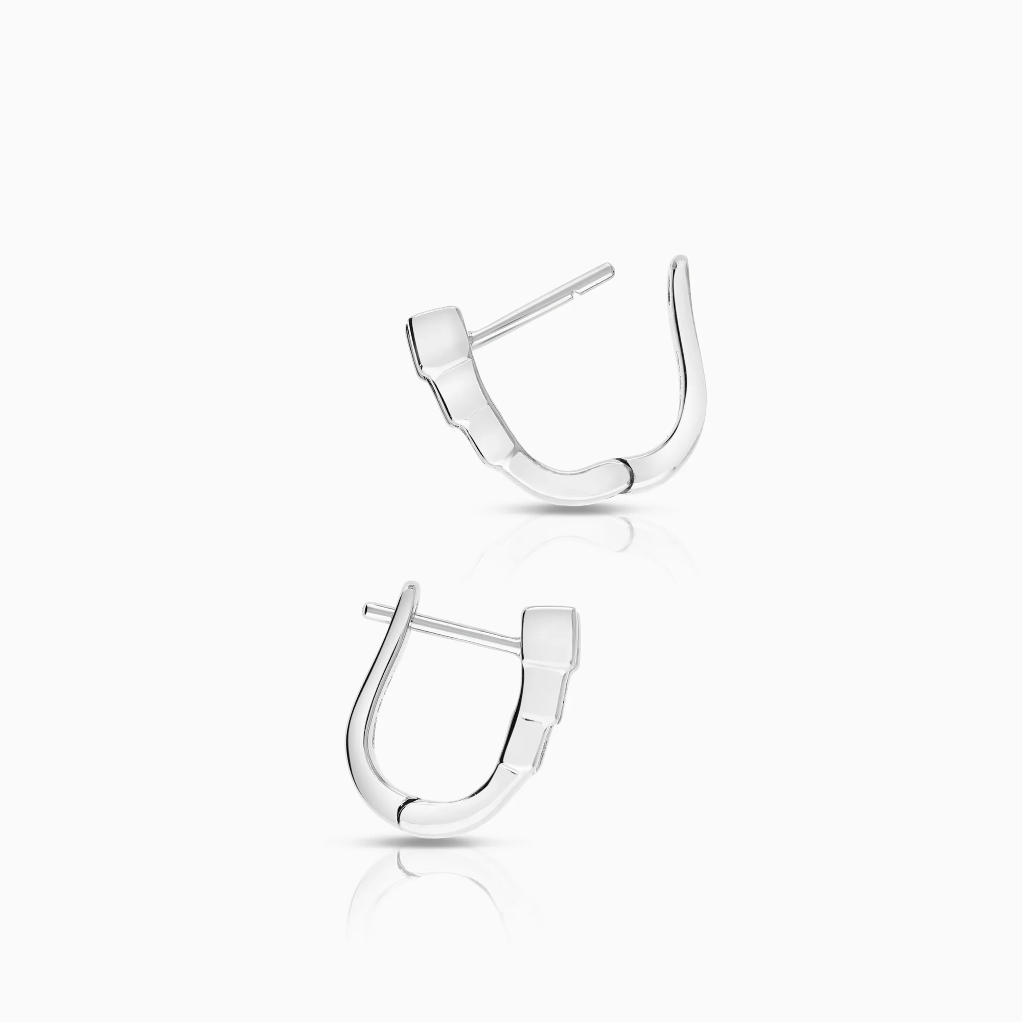 Diamond earrings 0.32ct 18K white gold - Image 2