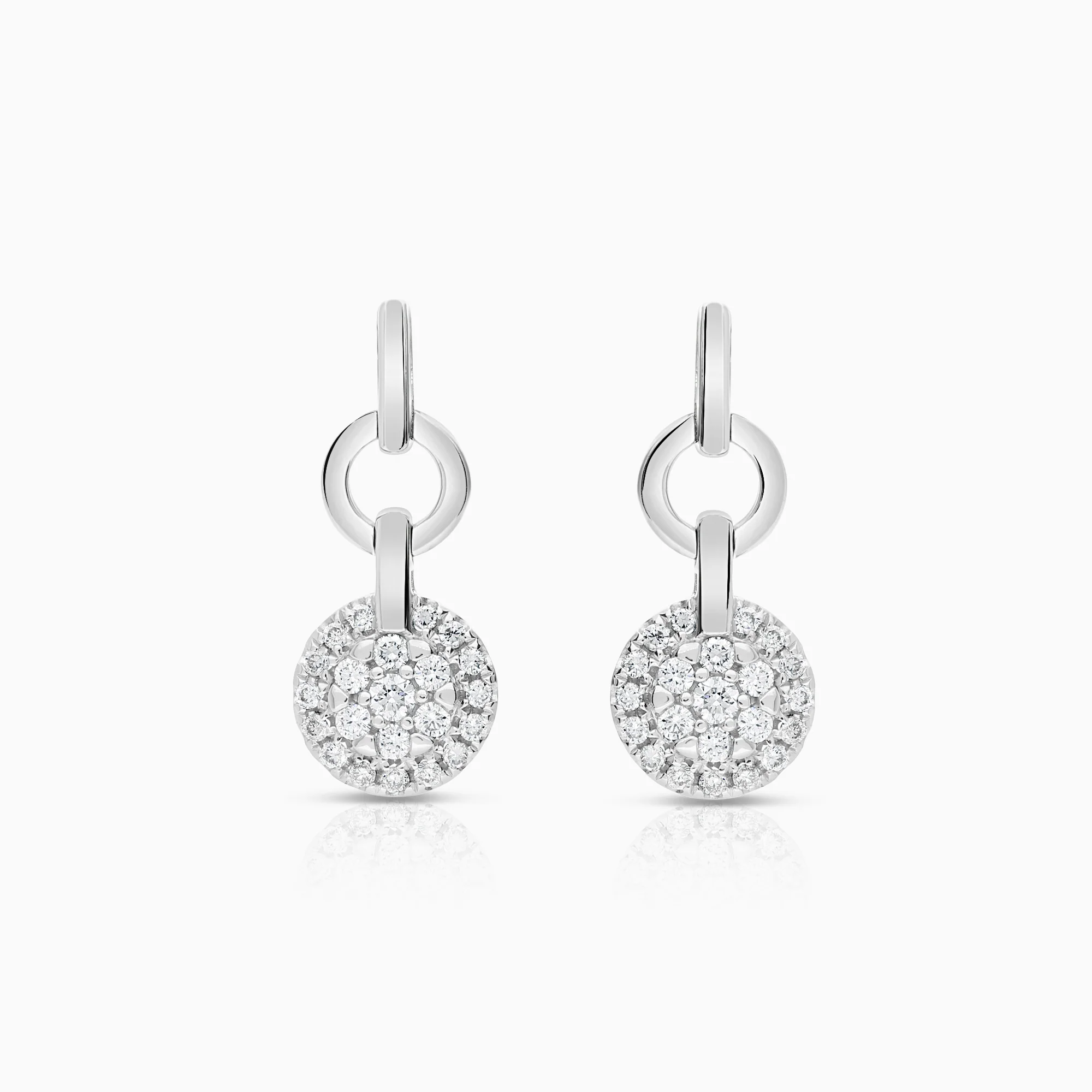Diamond earrings 0.34ct 14K white gold
