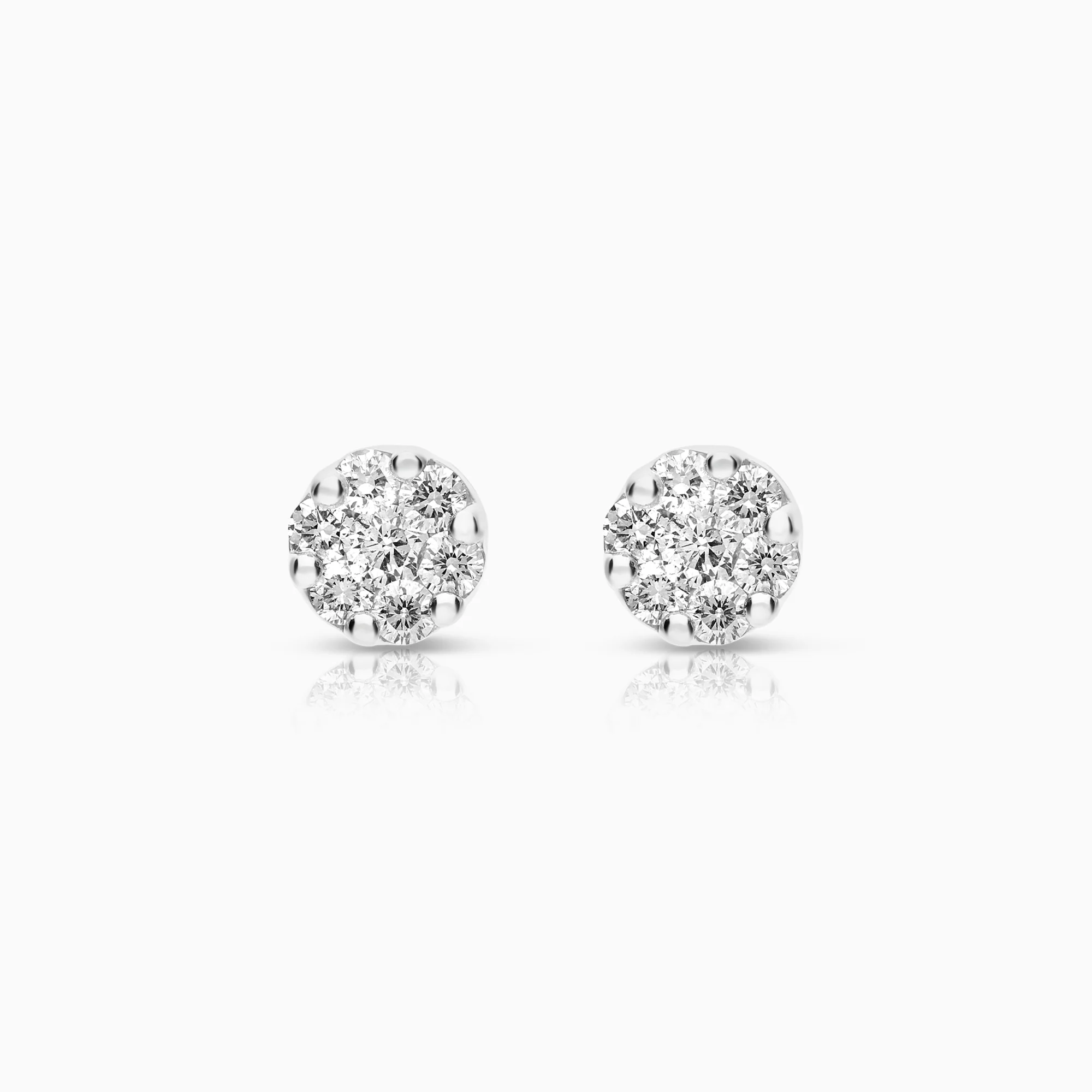 Diamond earrings 0.40ct 18K white gold
