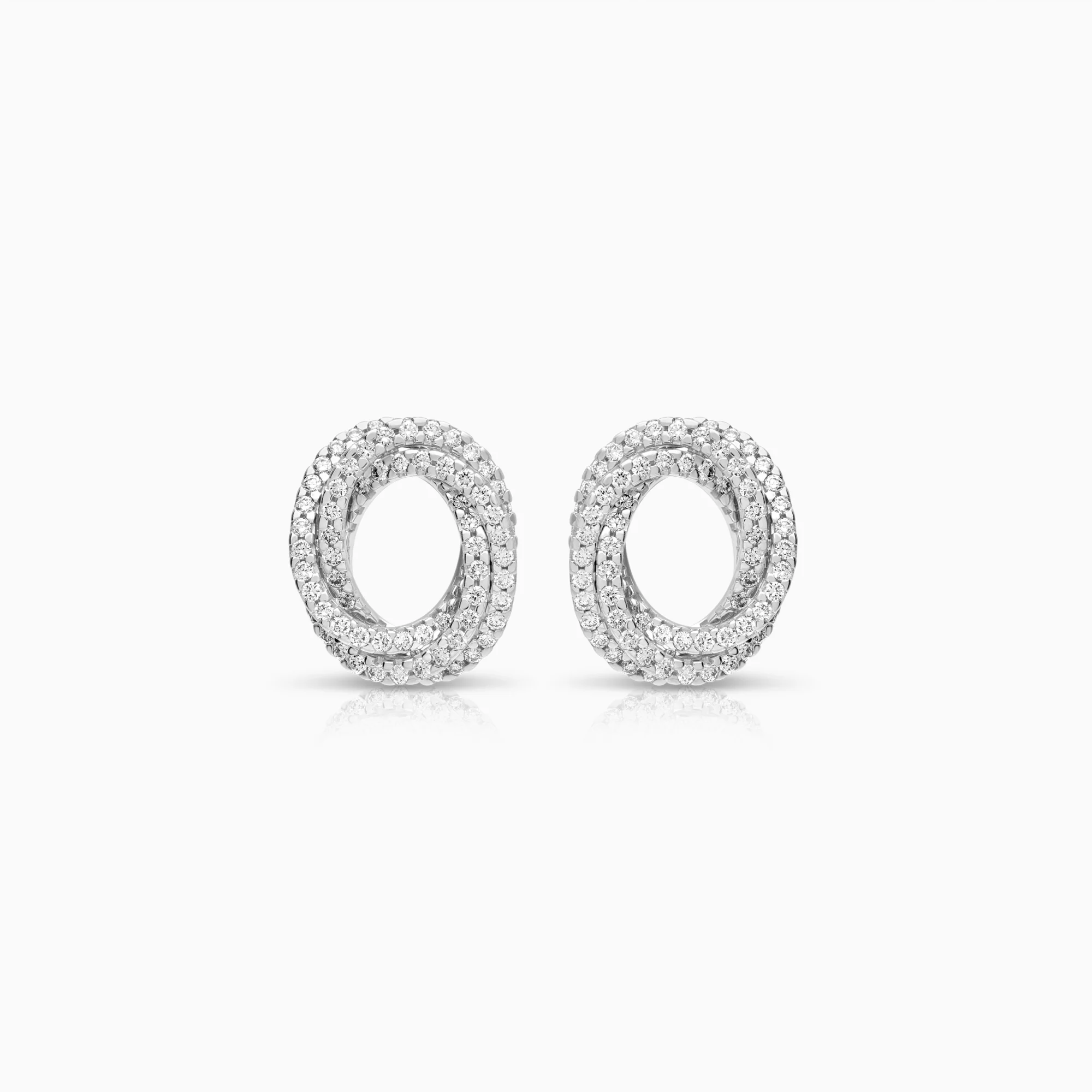 Diamond earrings 0.56ct 18K white gold