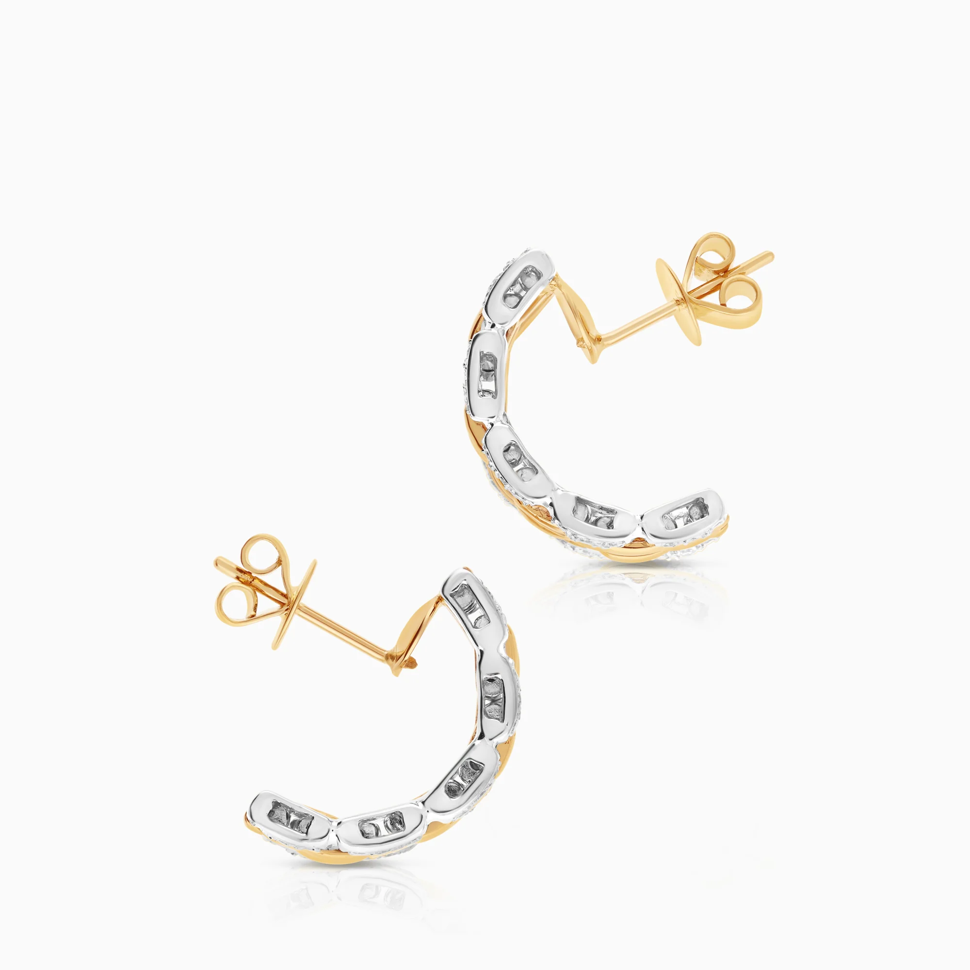 Diamond earrings 0.60ct 18K gold - Image 3