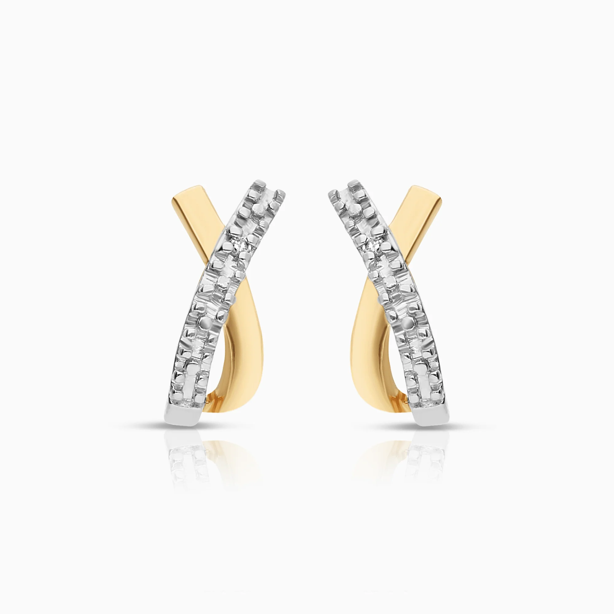 Diamond earrings 0.01ct 18K gold