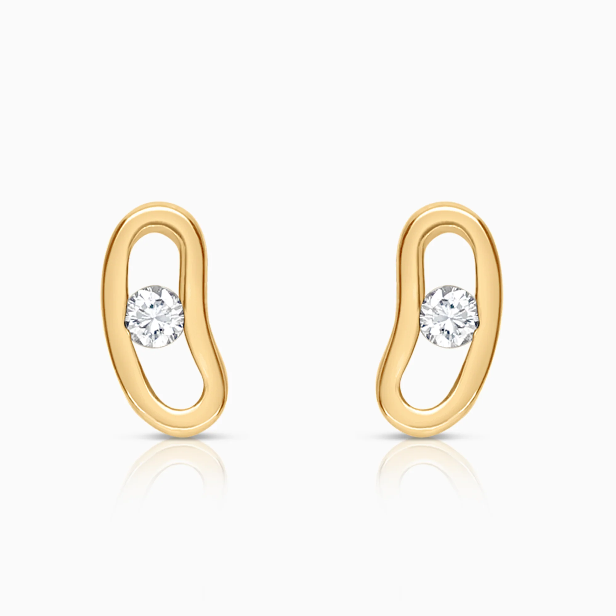 Diamond earrings 0.04ct 14K gold