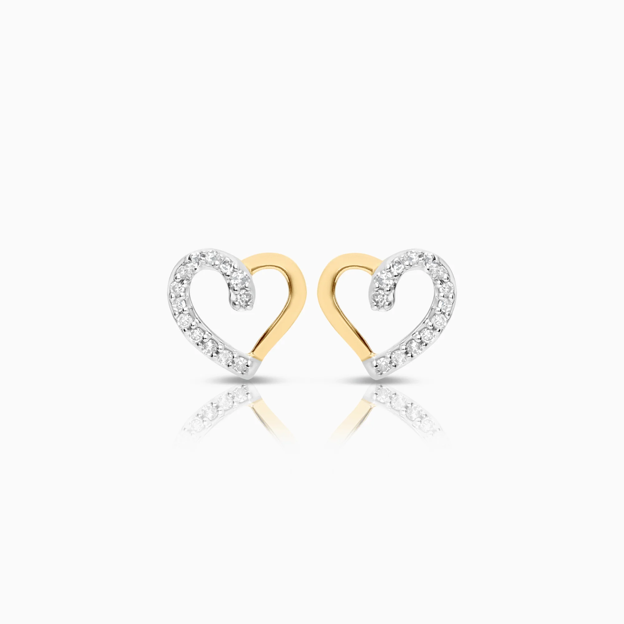 Diamond earrings 0.05ct 18K gold