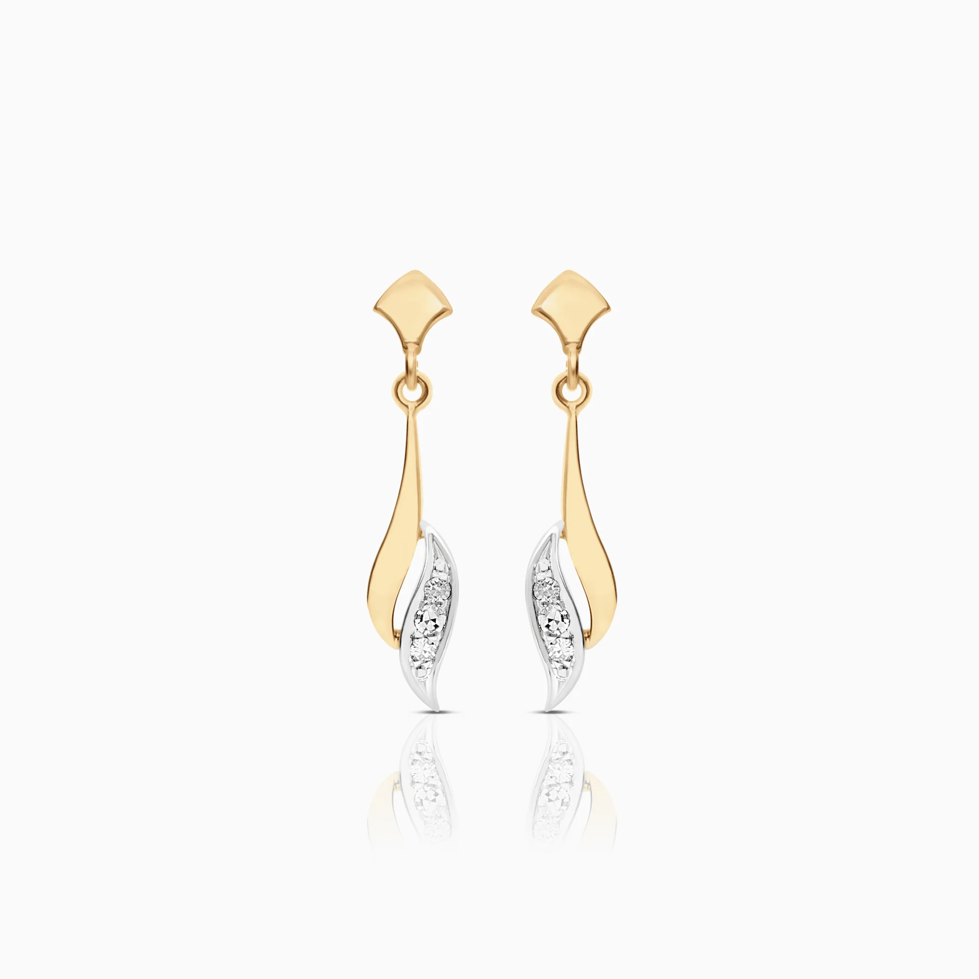 Diamond earrings 0.06ct 18K gold