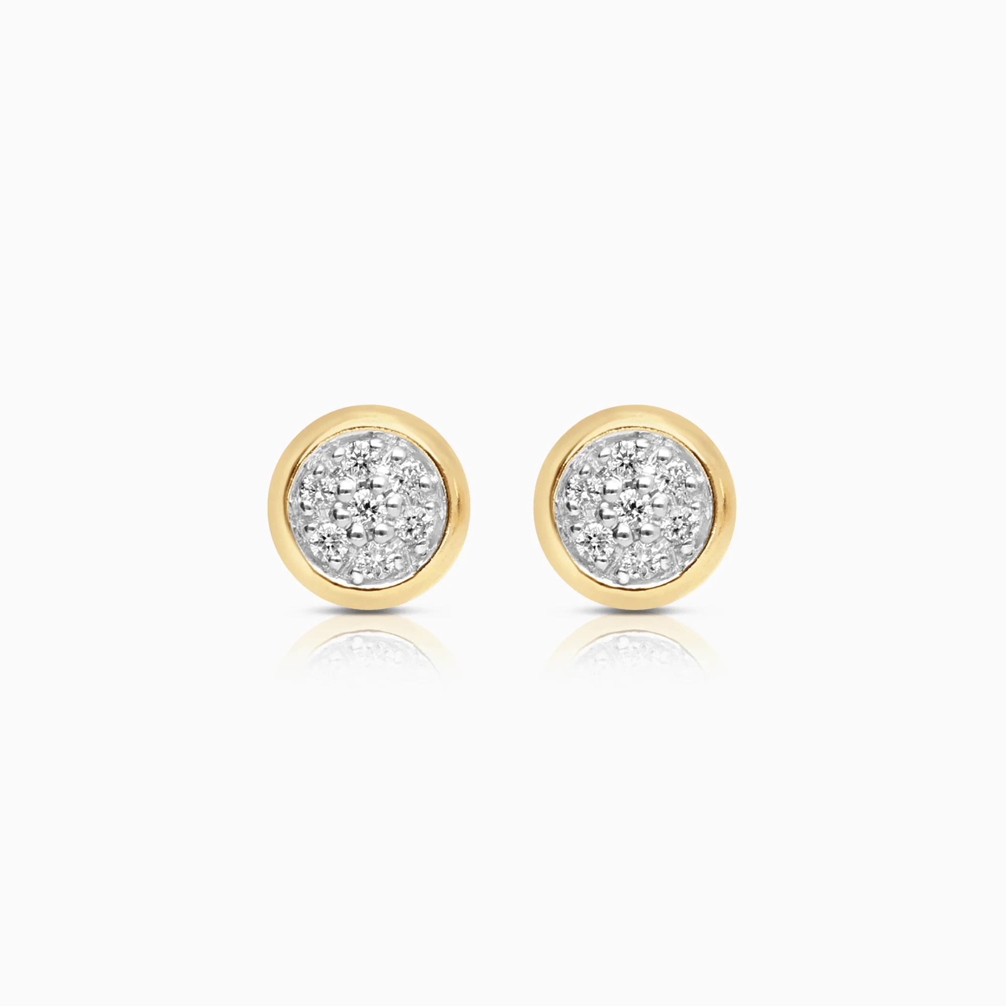 Diamond earrings 0.06ct 18K gold