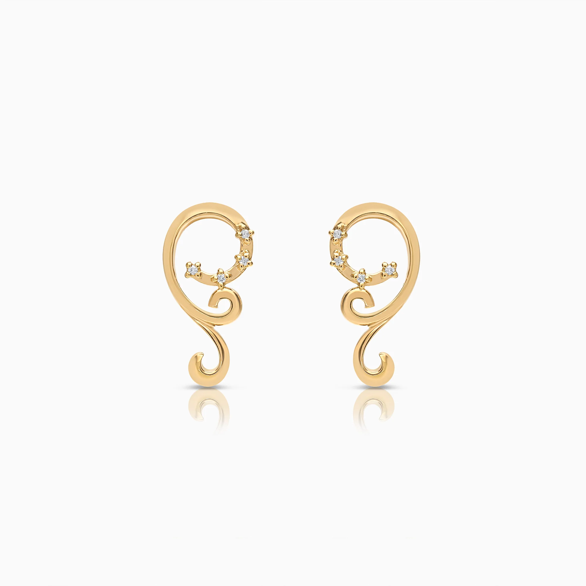 Diamond earrings 0.06ct 18K gold