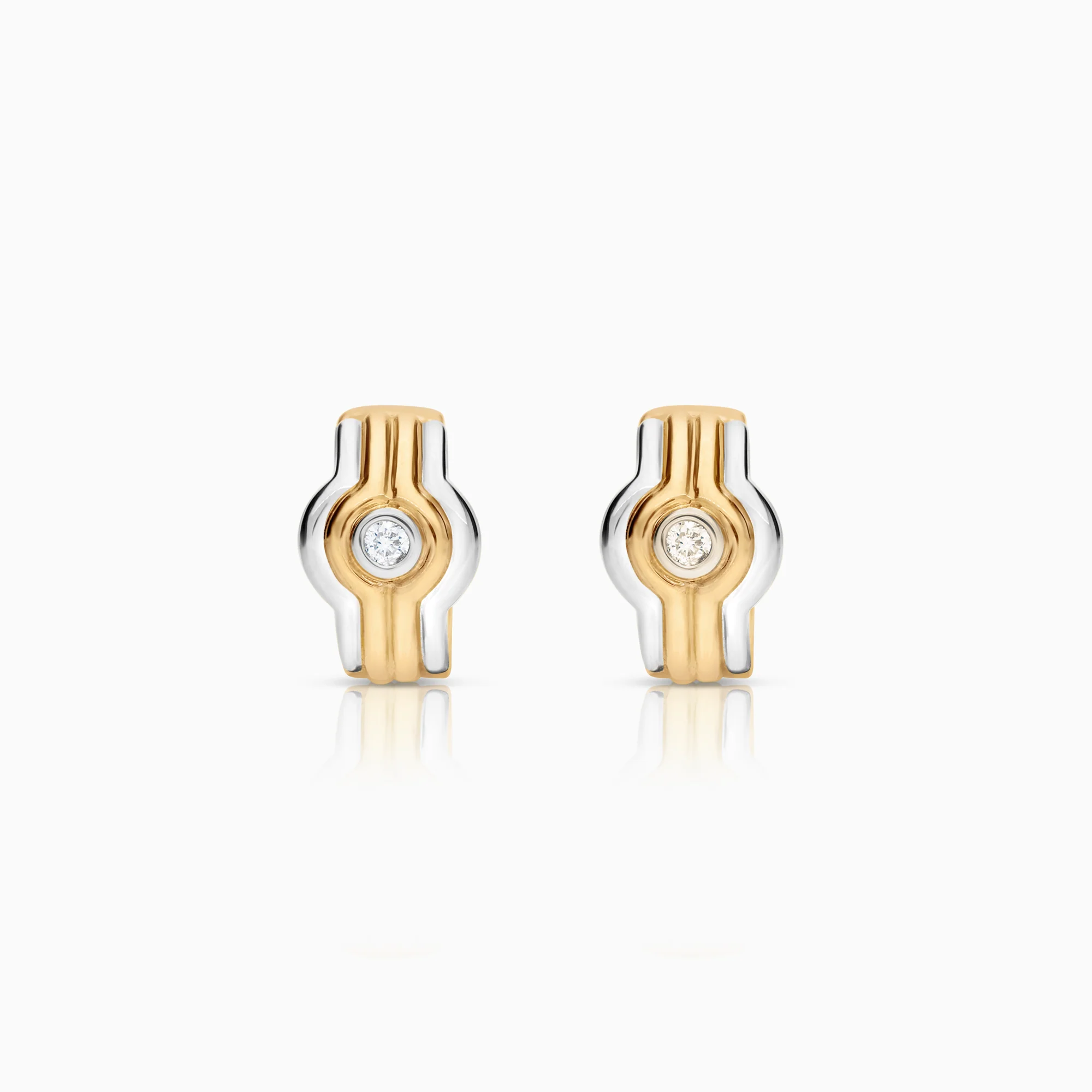 Diamond earrings 0.06ct 18K gold