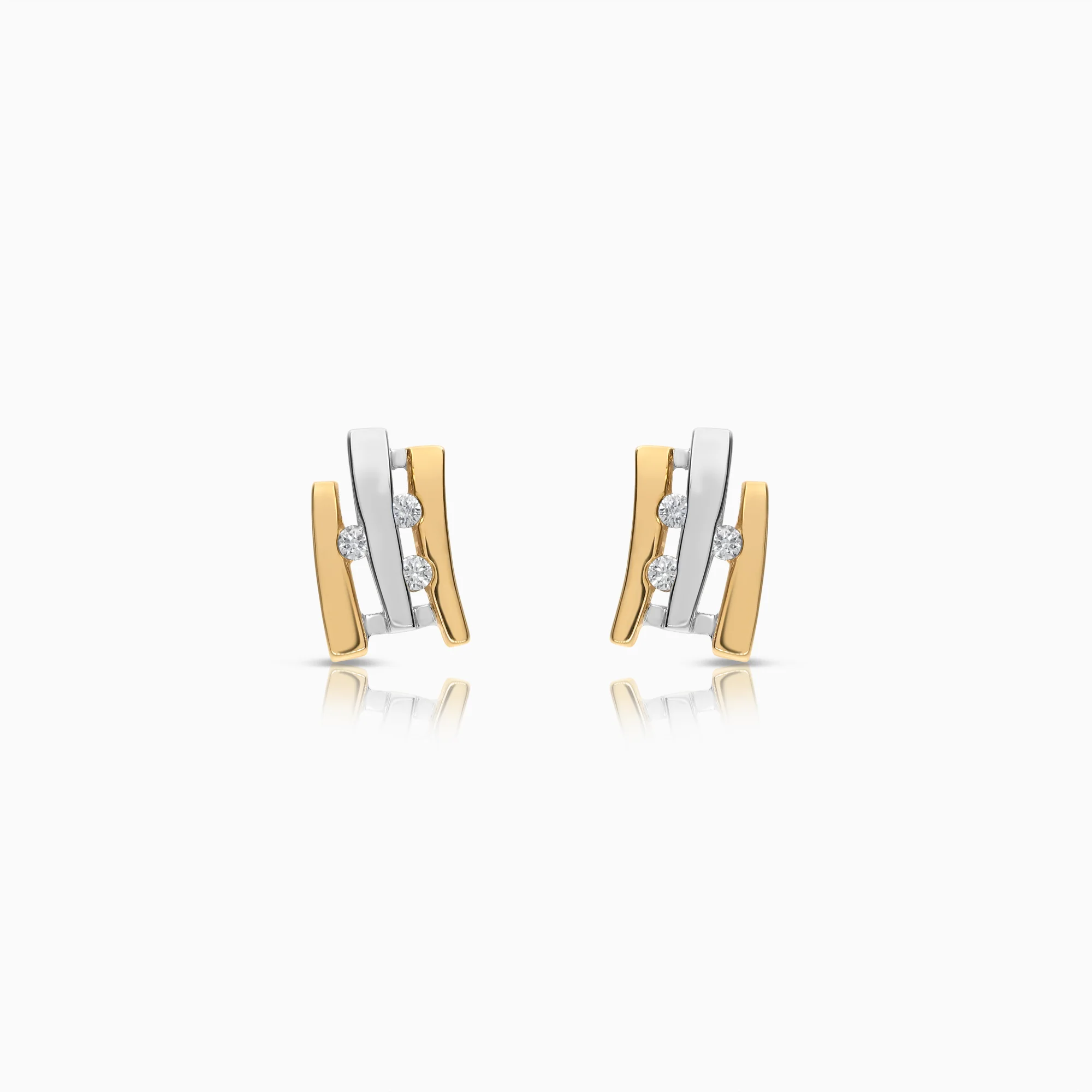 Diamond earrings 0.07ct 18K gold