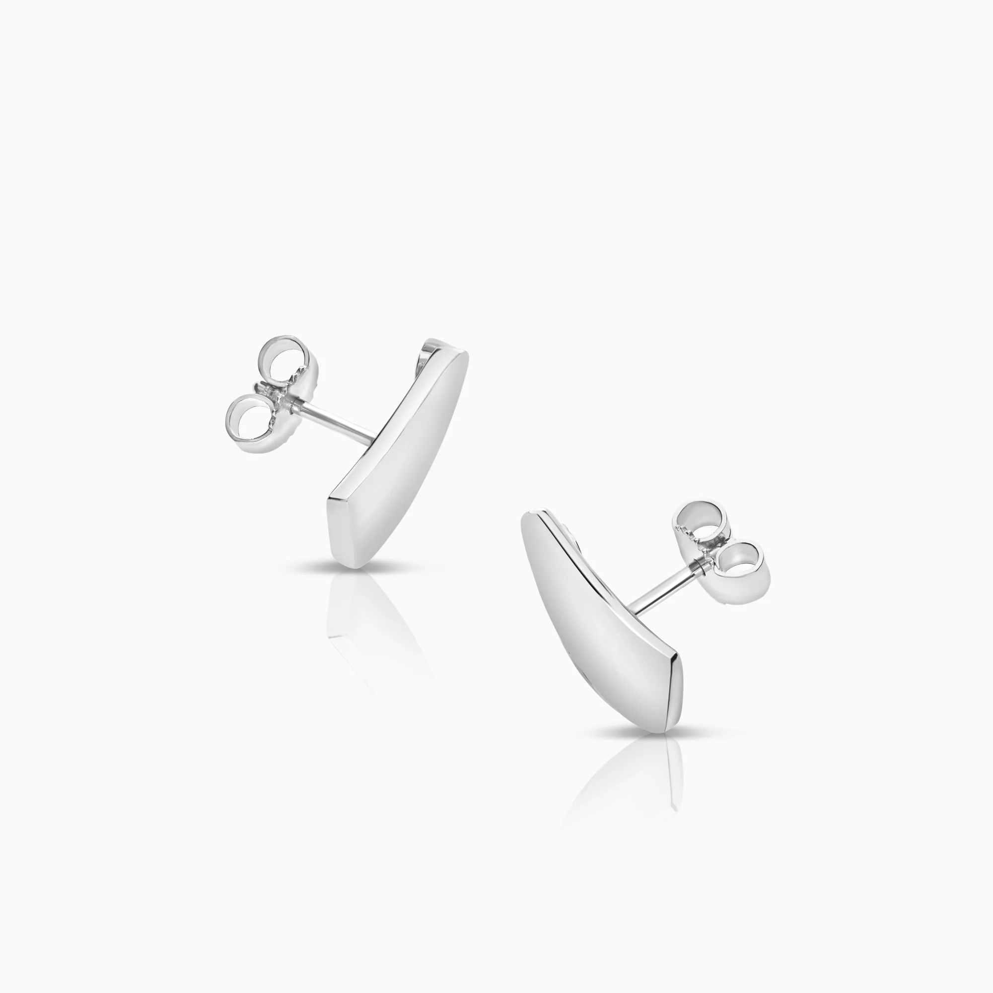 Diamond earrings 0.07ct 18K white gold - Image 2