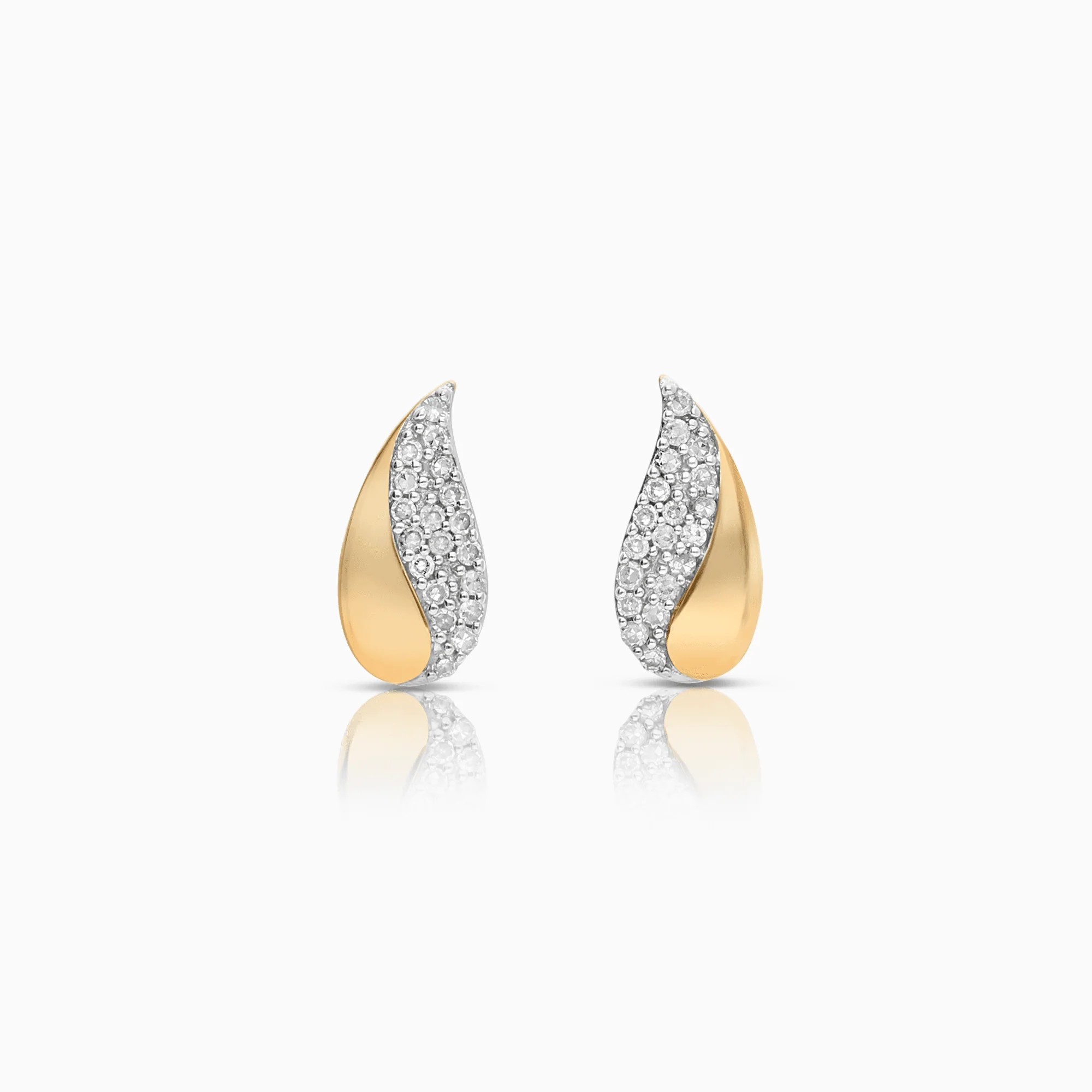 Diamond earrings 0.10ct 18K gold