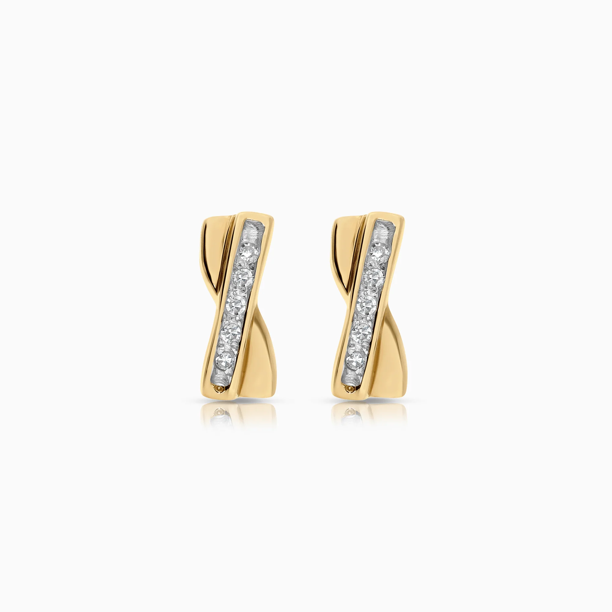 Diamond earrings 0.10ct 18K gold