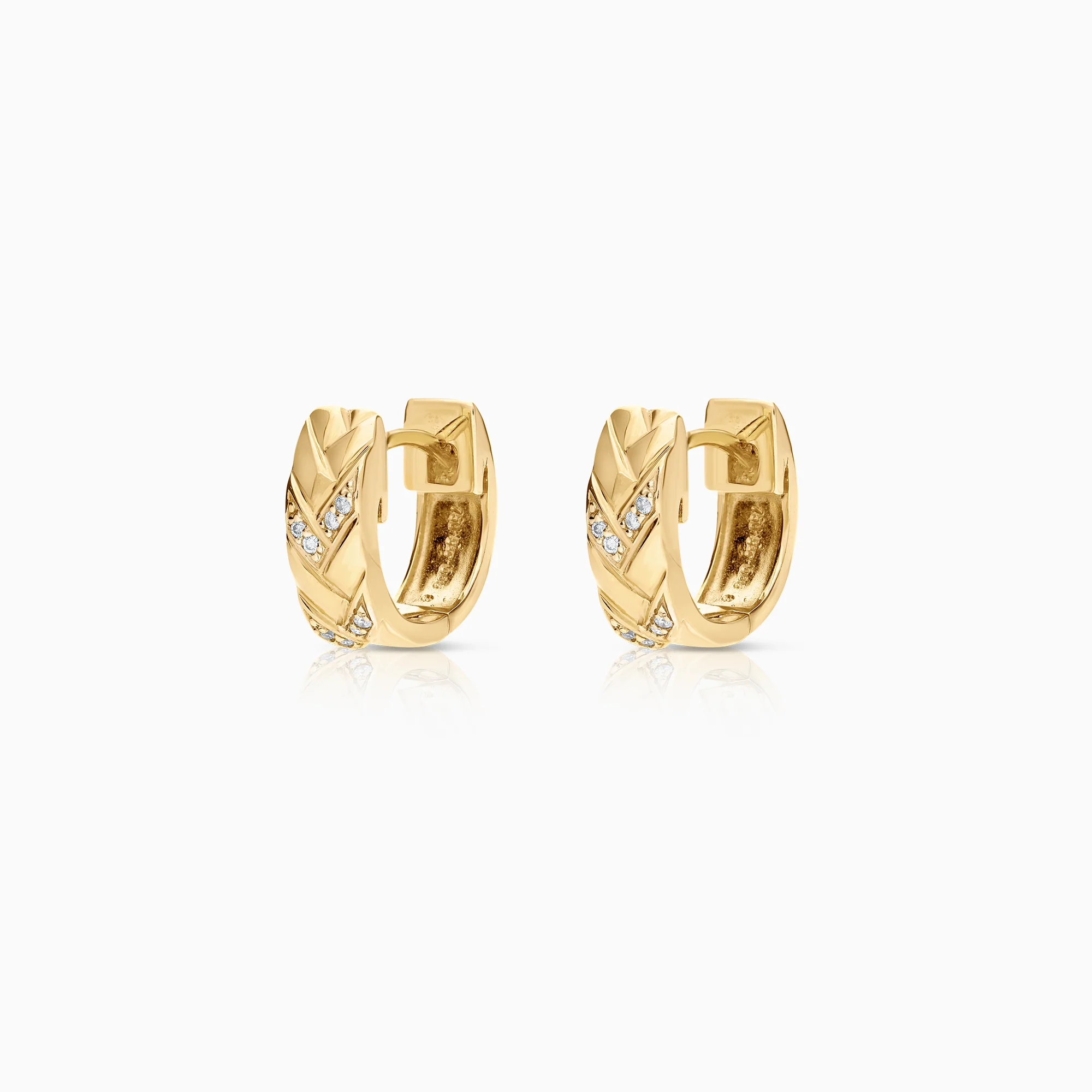 Diamond earrings 0.10ct 18K gold