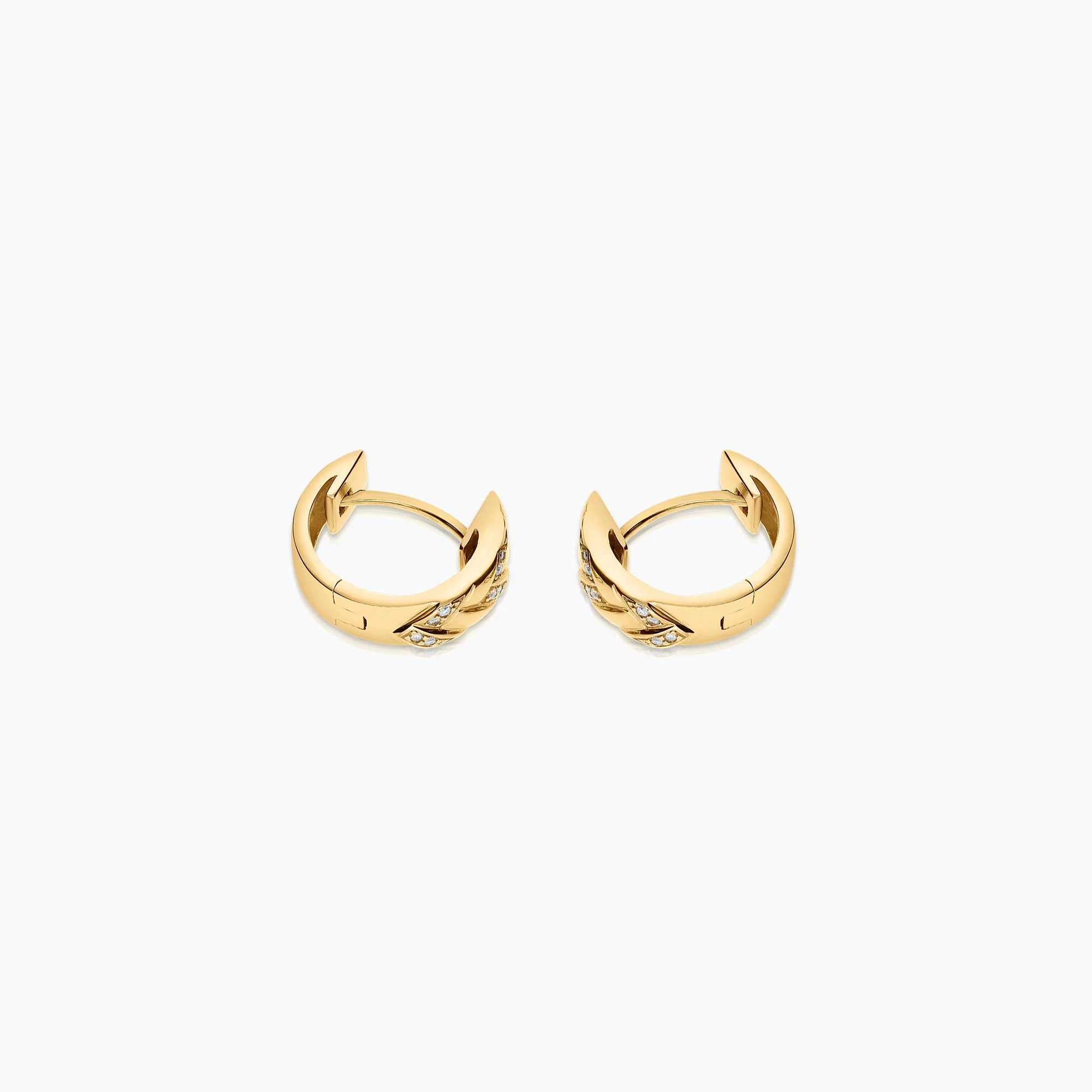 Diamond earrings 0.10ct 18K gold - Image 2