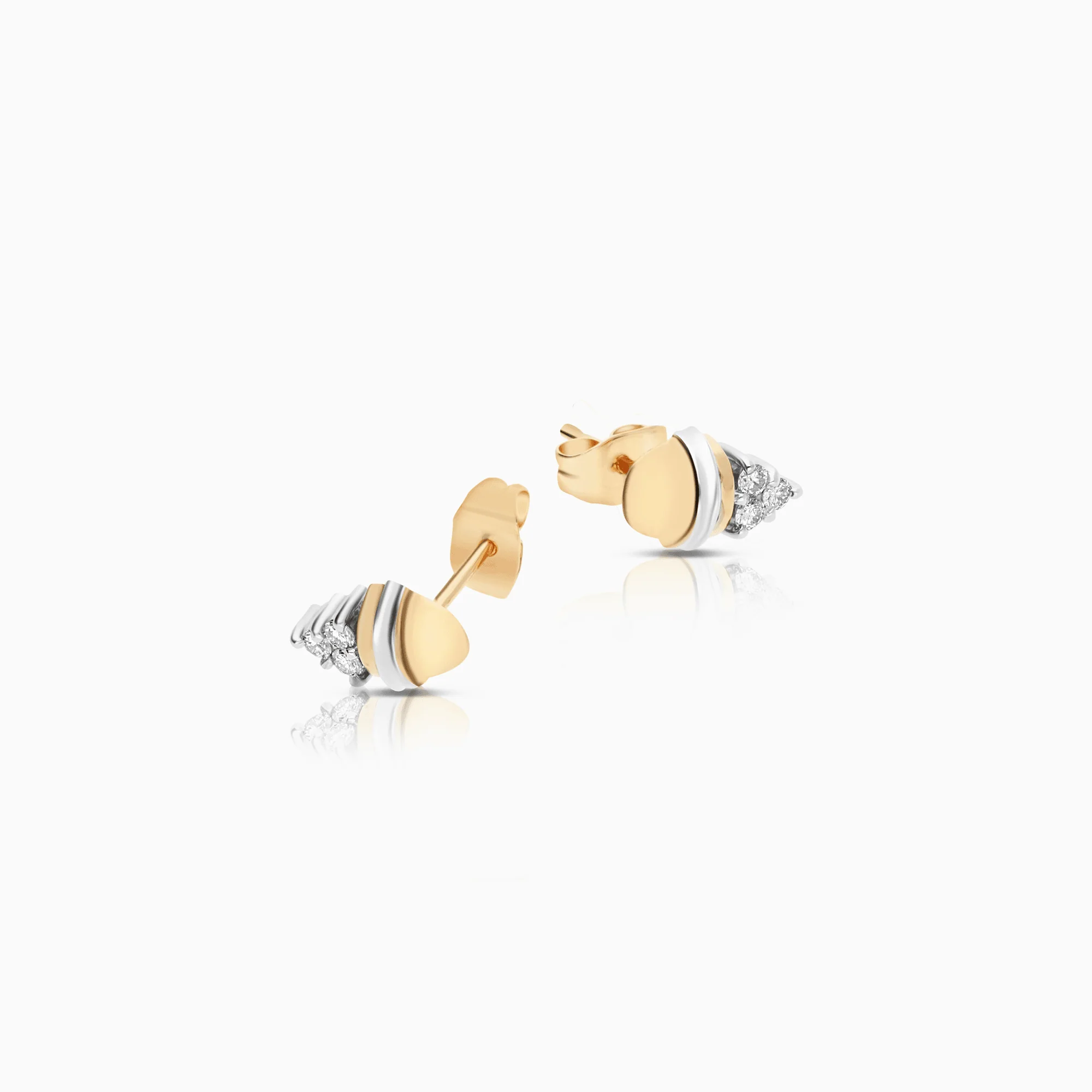 Diamond Earrings 0.12ct 14K Gold - Image 2