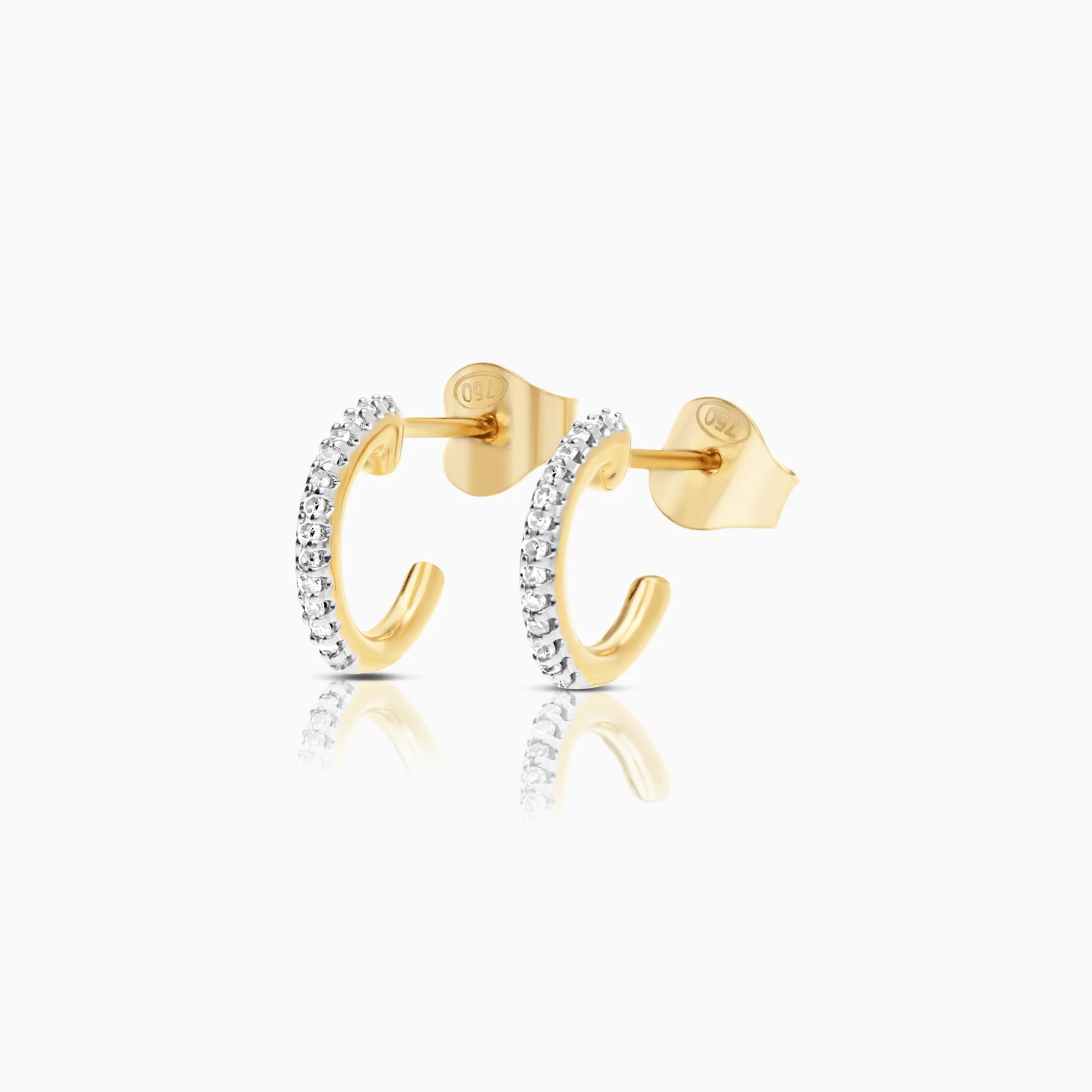 Diamond earrings 0.12ct 18K gold