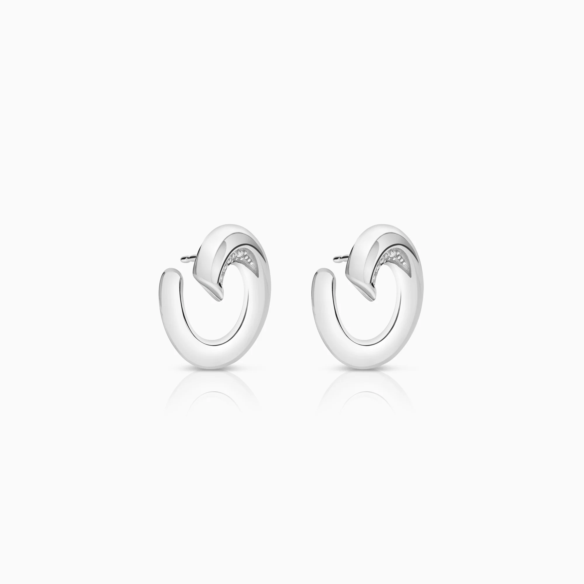 Diamond earrings 0.12ct 18K white gold