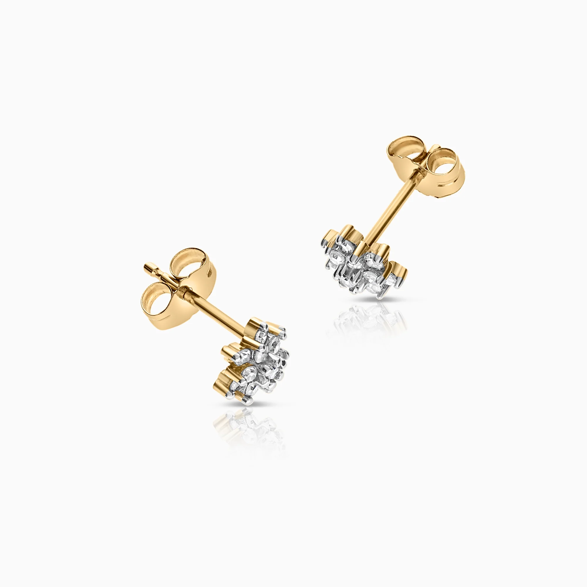 Diamond earrings 0.13ct 10K gold - Image 2