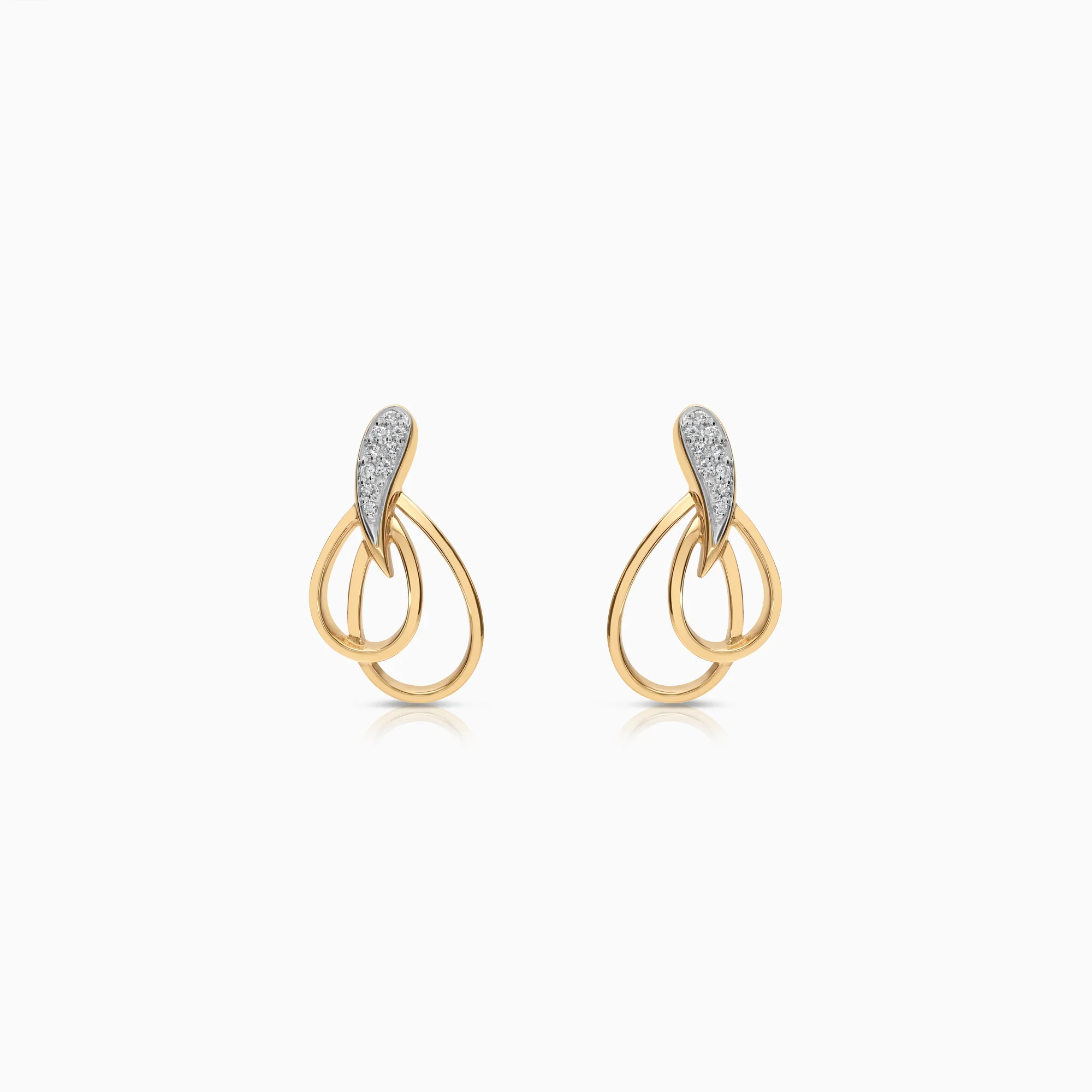 Diamond earrings 0.13ct 18K gold
