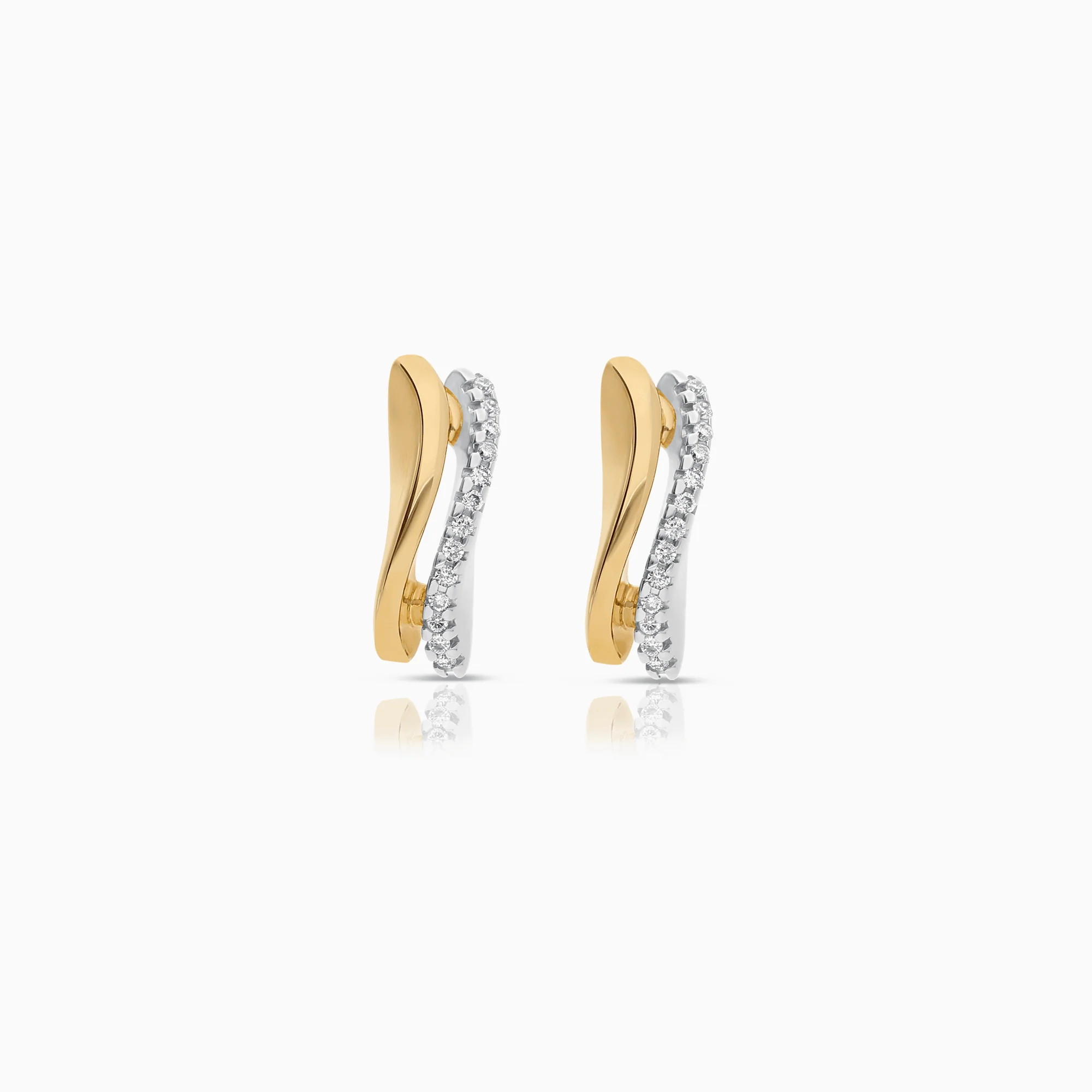 Diamond earrings 0.13ct 18K white gold