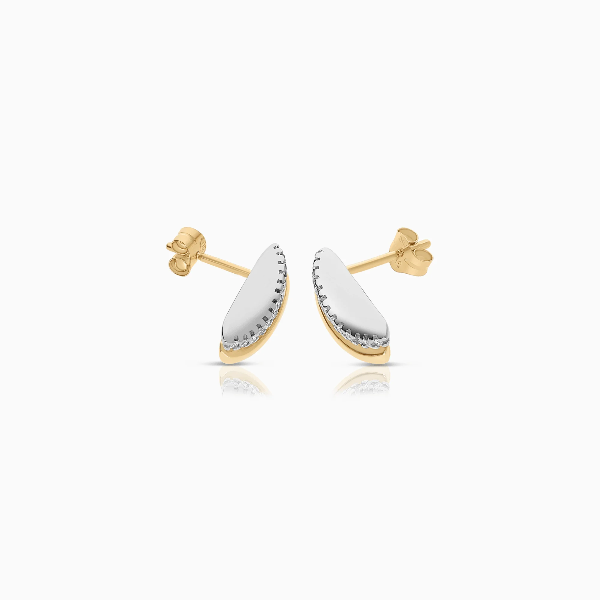 Diamond earrings 0.13ct 18K white gold - Image 2