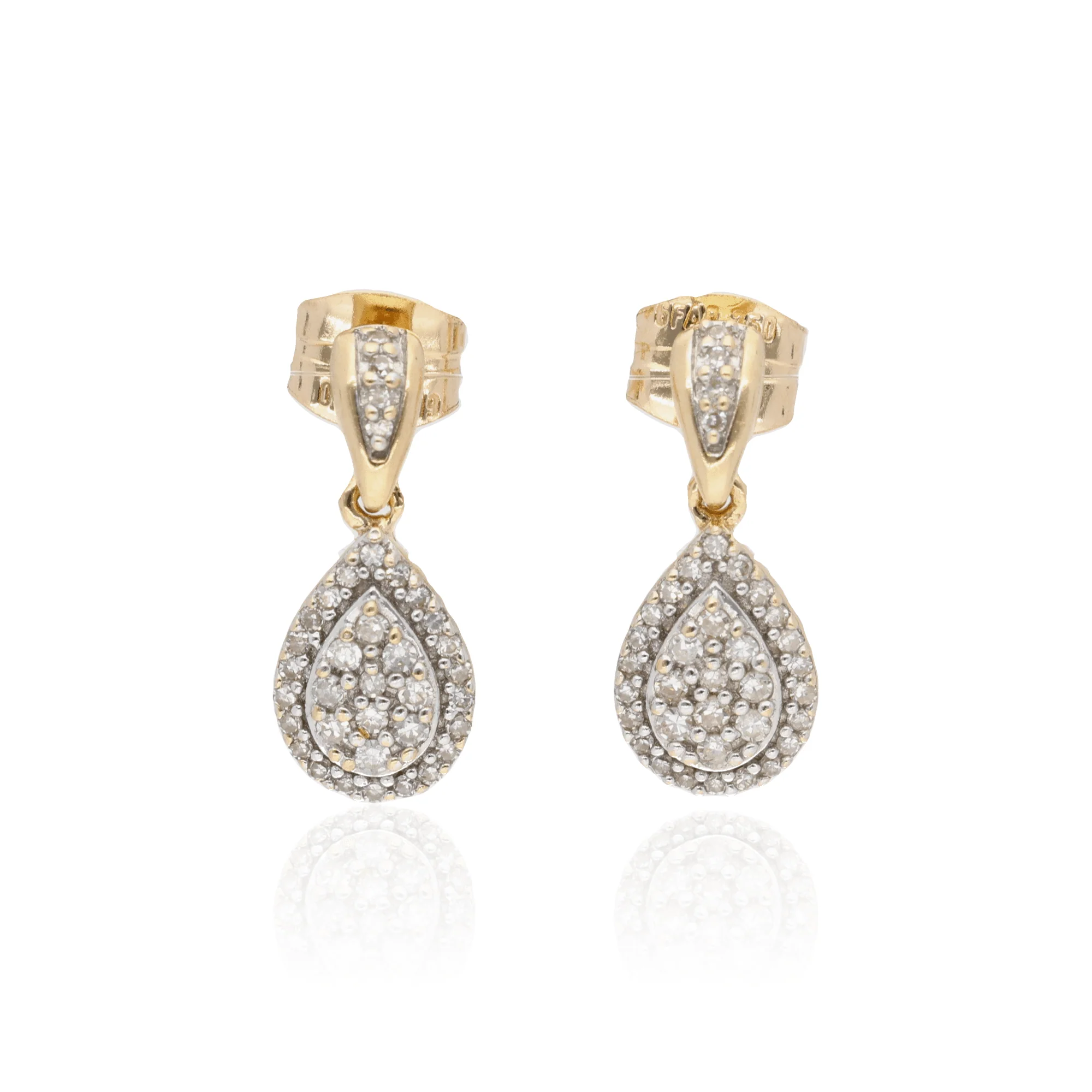 Diamond earrings 0.15ct 18K gold