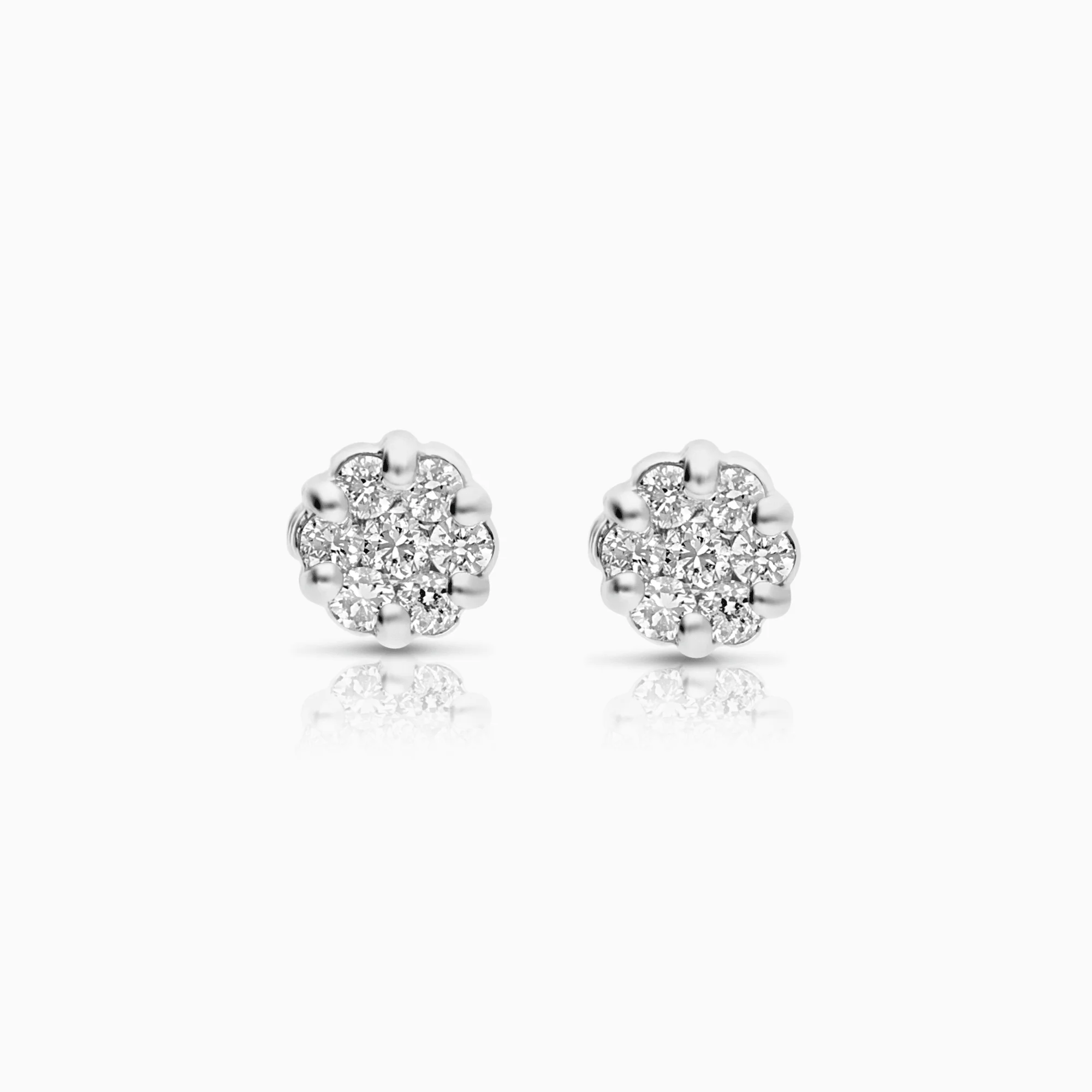 Diamond earrings 0.15ct 18K white gold