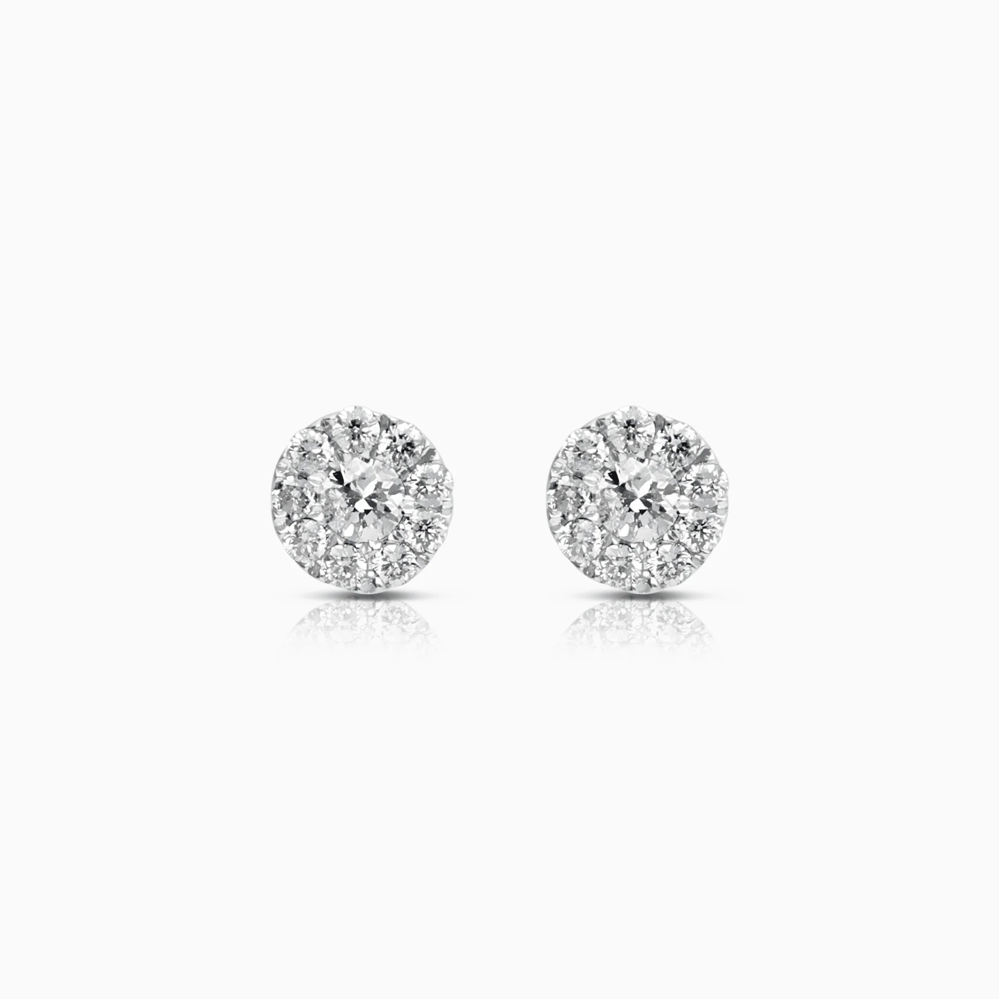 Diamond earrings 0.15ct 18K white gold