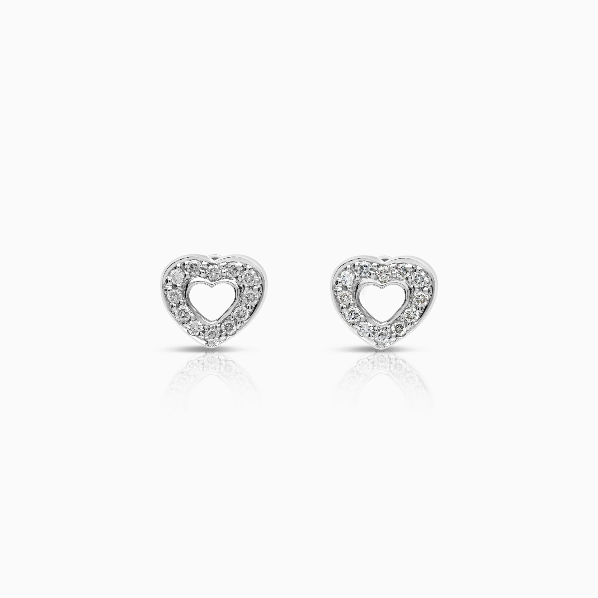Diamond earrings 0.15ct 18K white gold