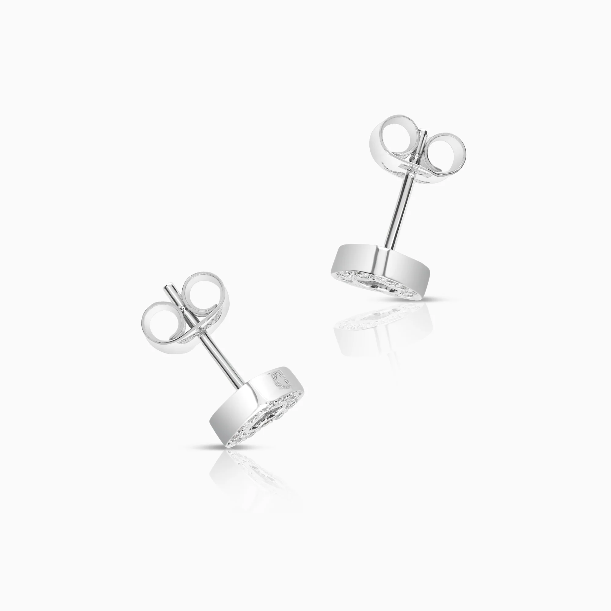 Diamond earrings 0.15ct 18K white gold - Image 2