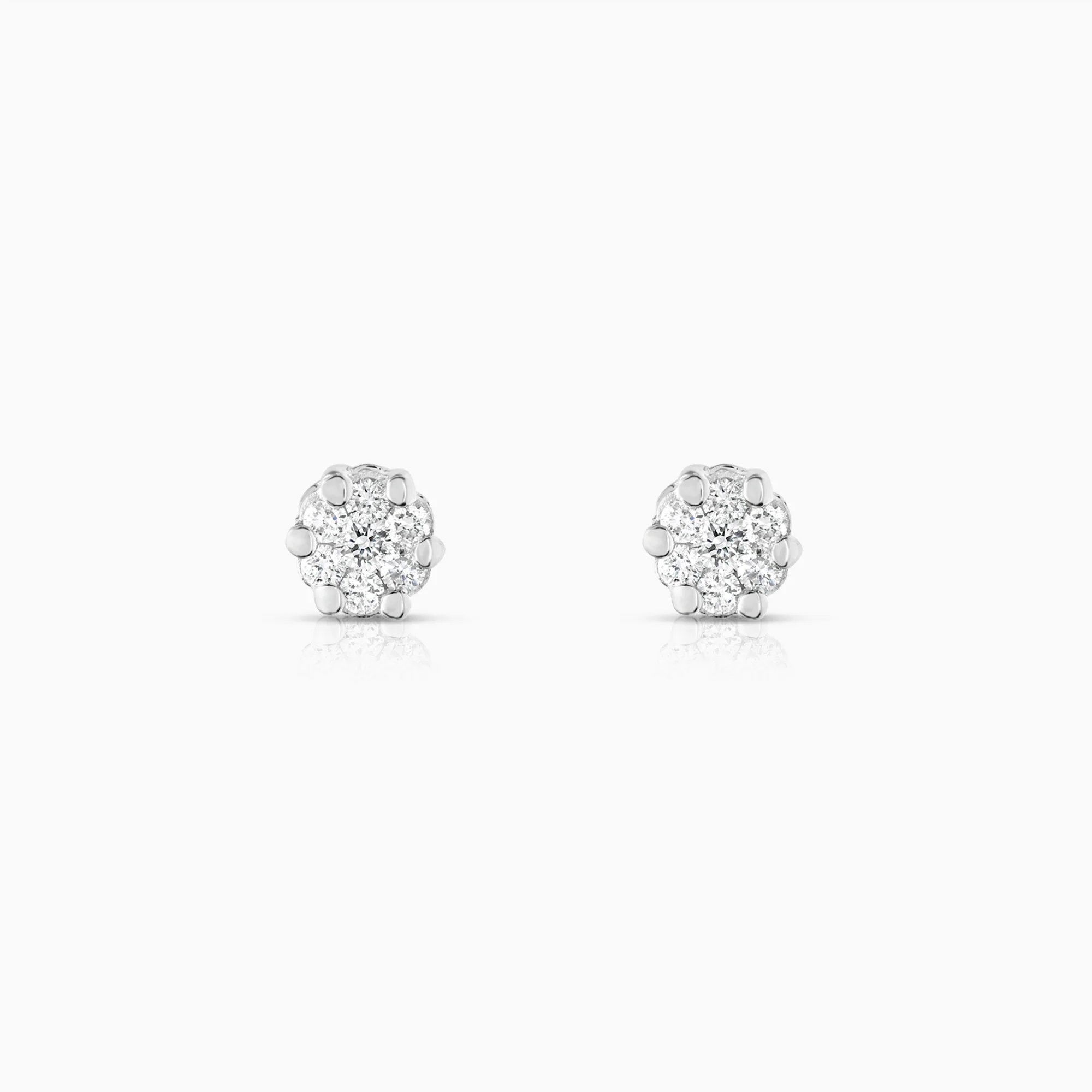 Diamond earrings 0.15ct 18K white gold