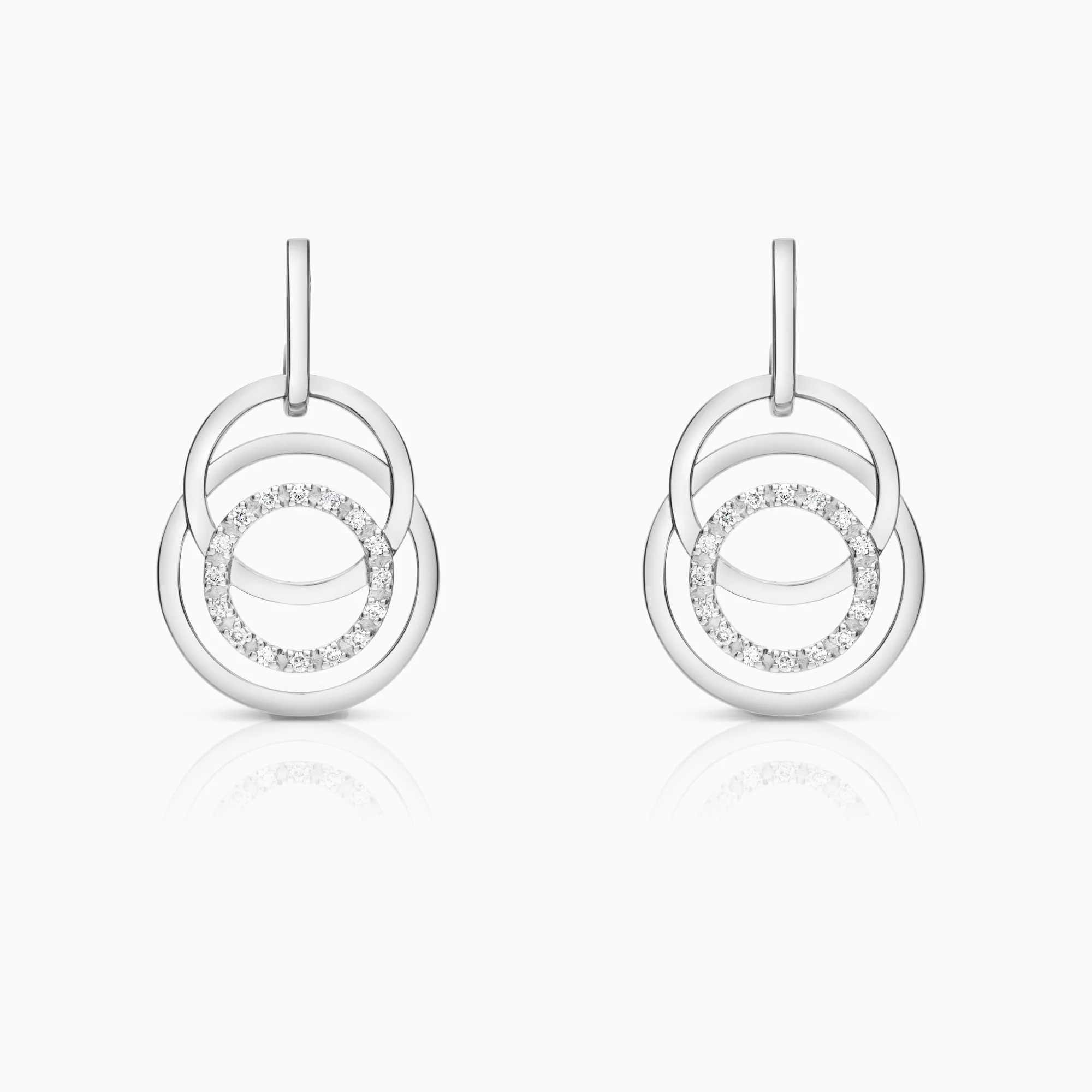 Diamond Earrings 0.16ct 18K White Gold