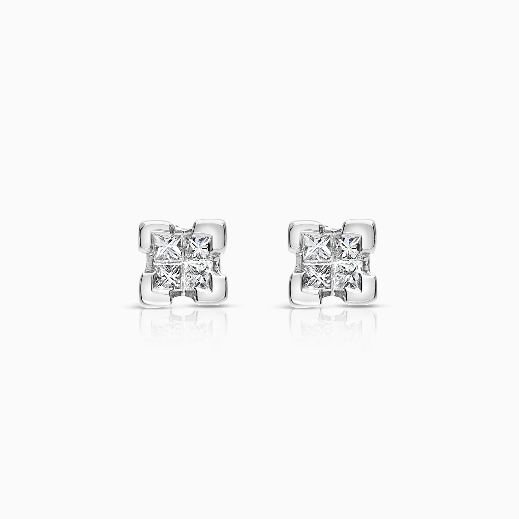Diamond Earrings 0.16ct 18K White Gold