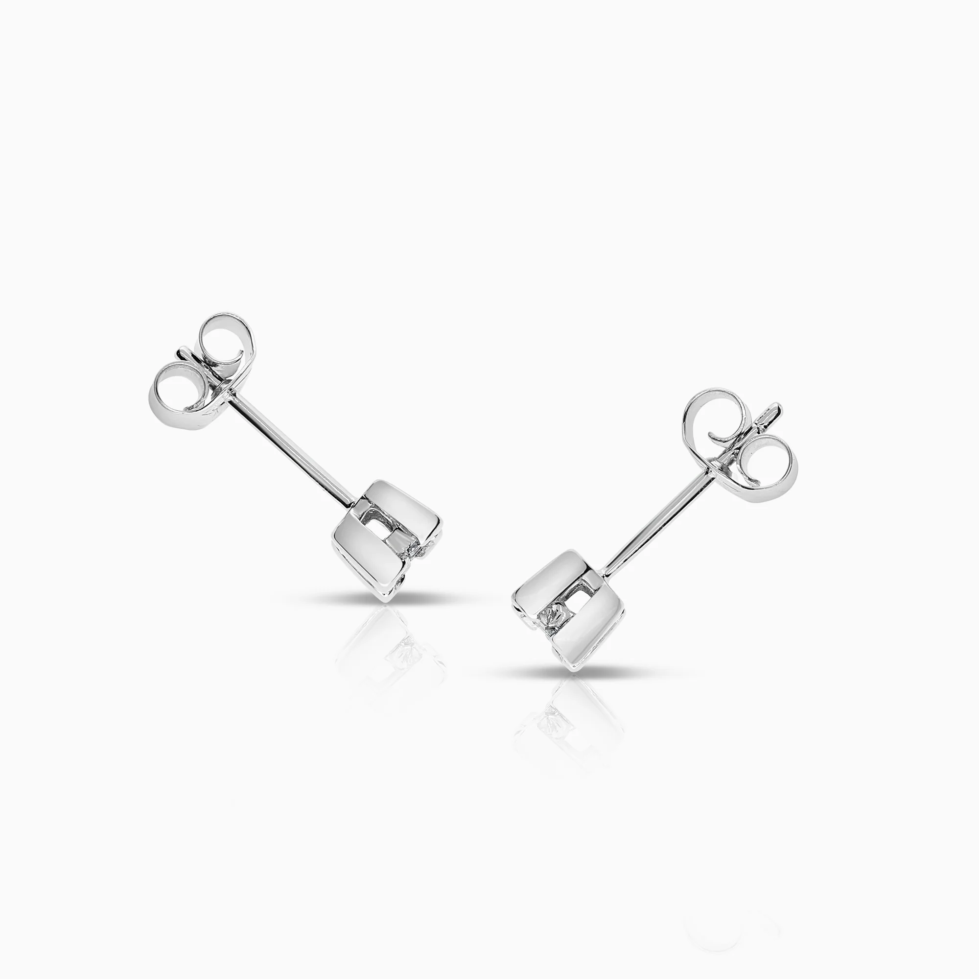 Diamond Earrings 0.16ct 18K White Gold - Image 2