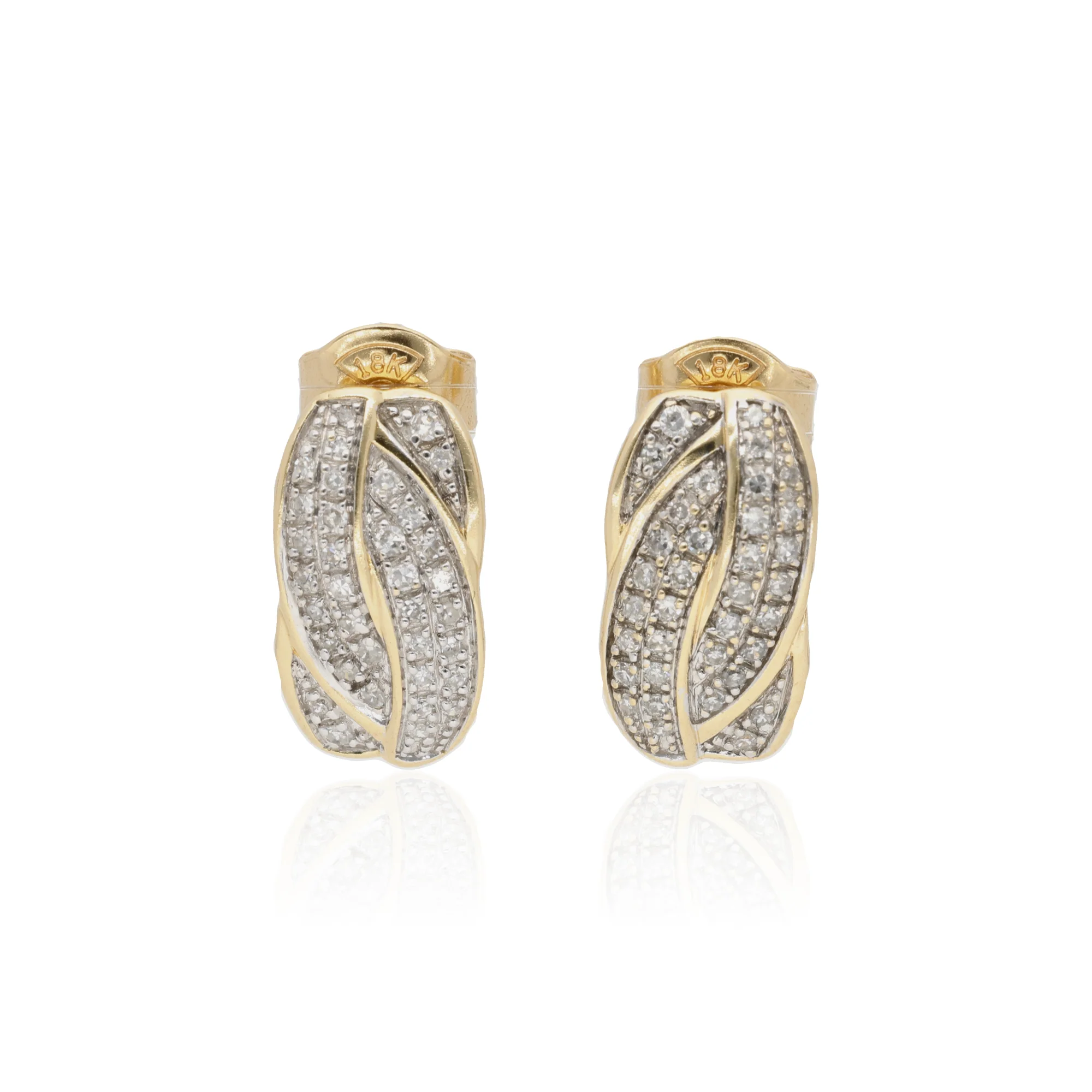 Diamond earrings 0.18ct 18K gold