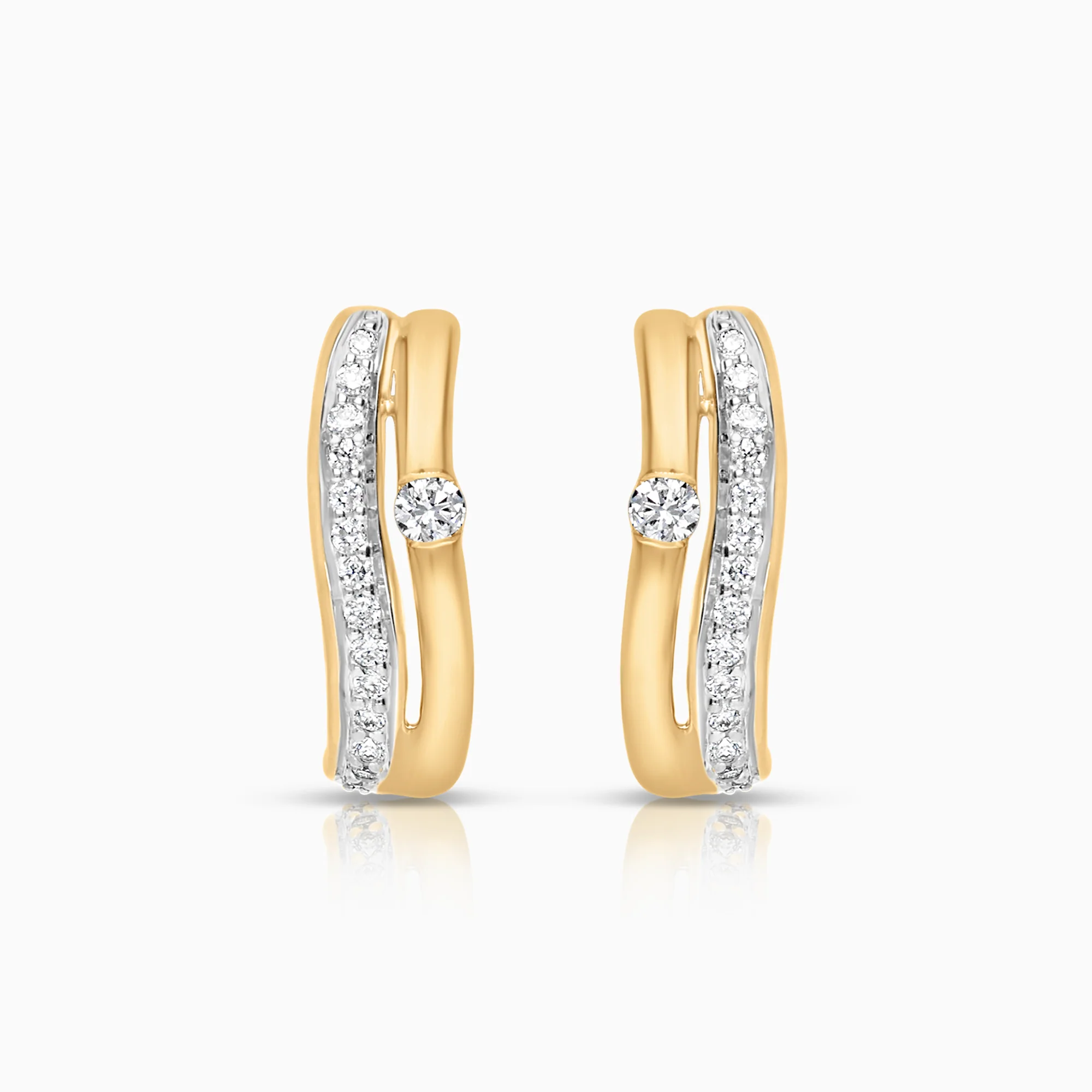 Diamond earrings 0.18ct 18K gold