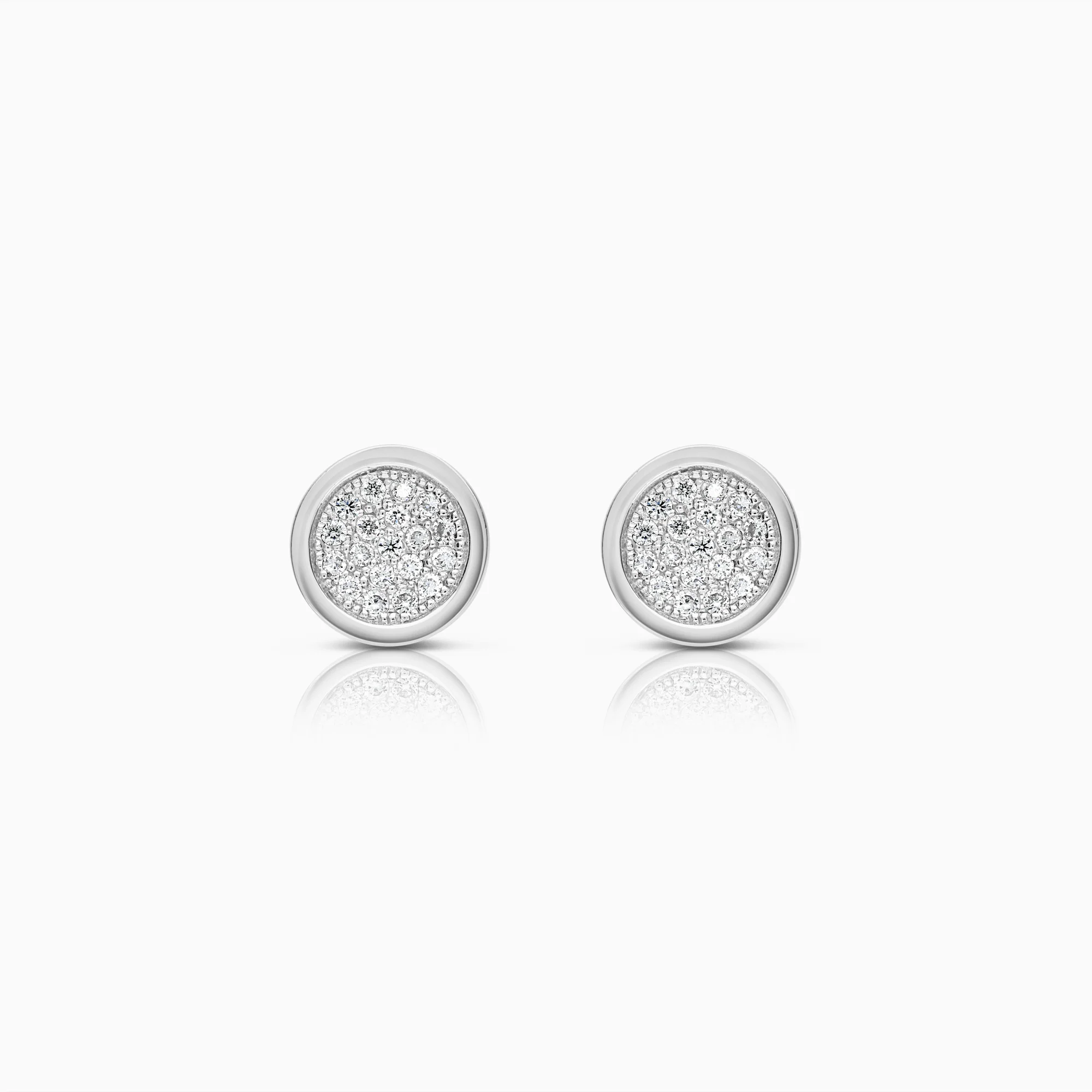 Diamond earrings 0.18ct 18K white gold