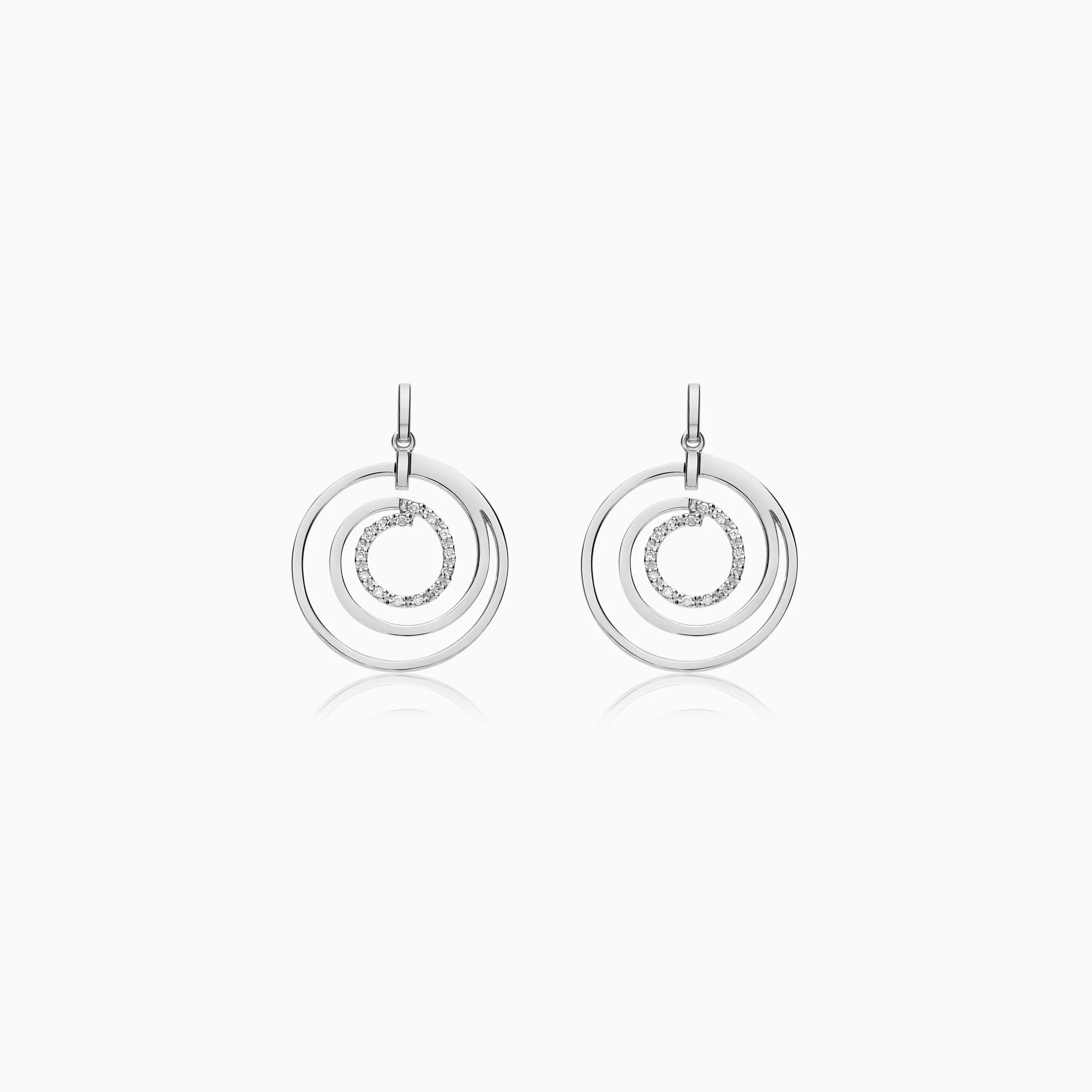 Diamond earrings 0.18ct 18K white gold