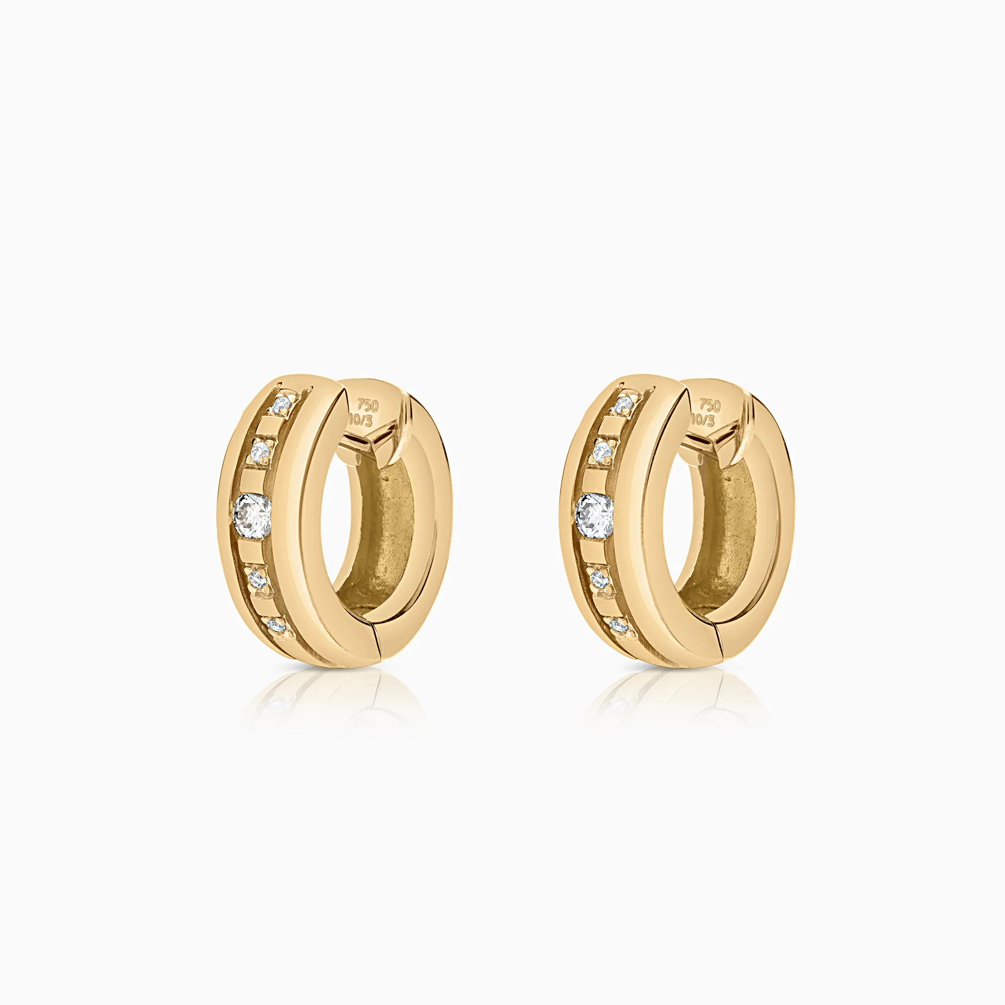 Diamond earrings 0.20ct 18K gold