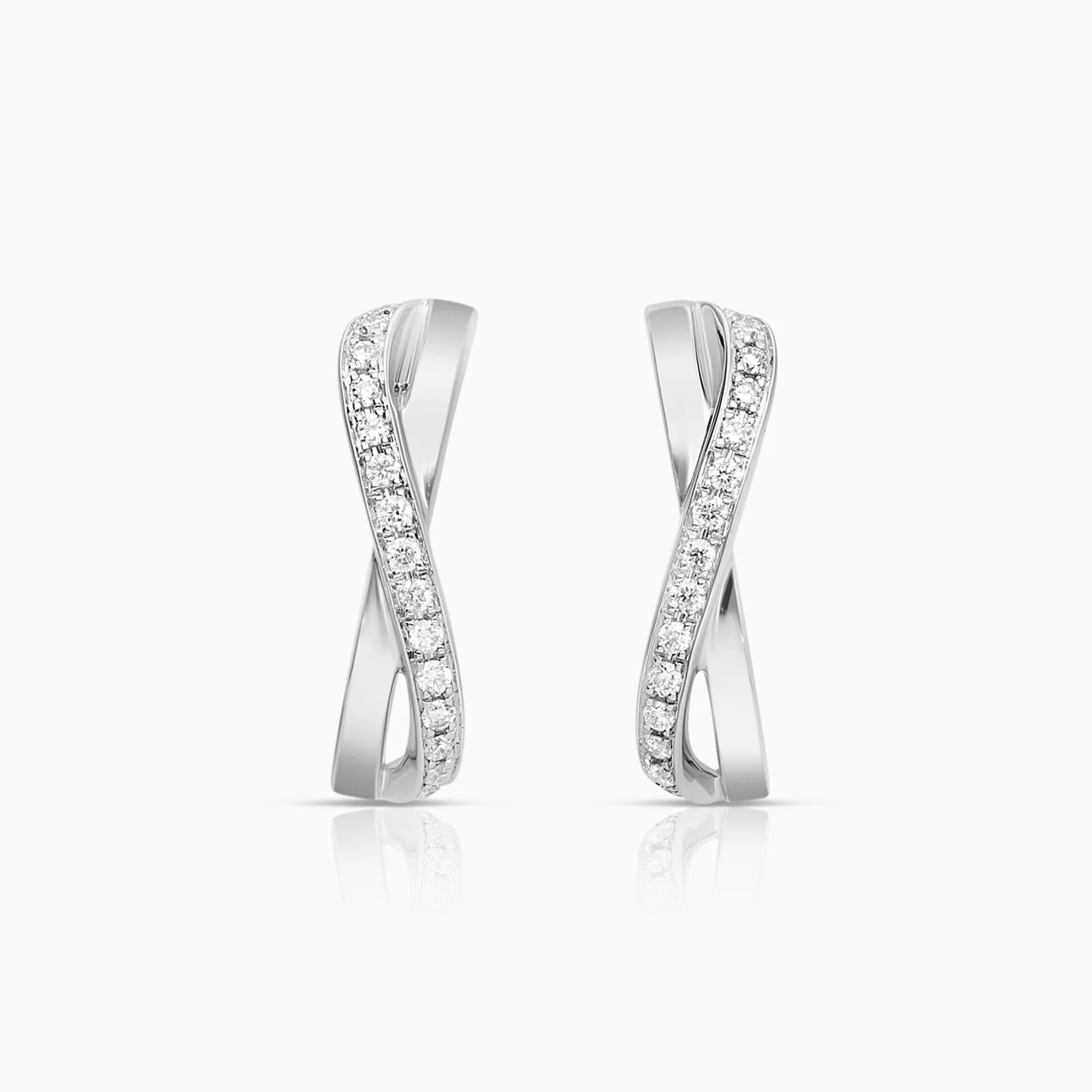 Diamond earrings 0.20ct 18K white gold