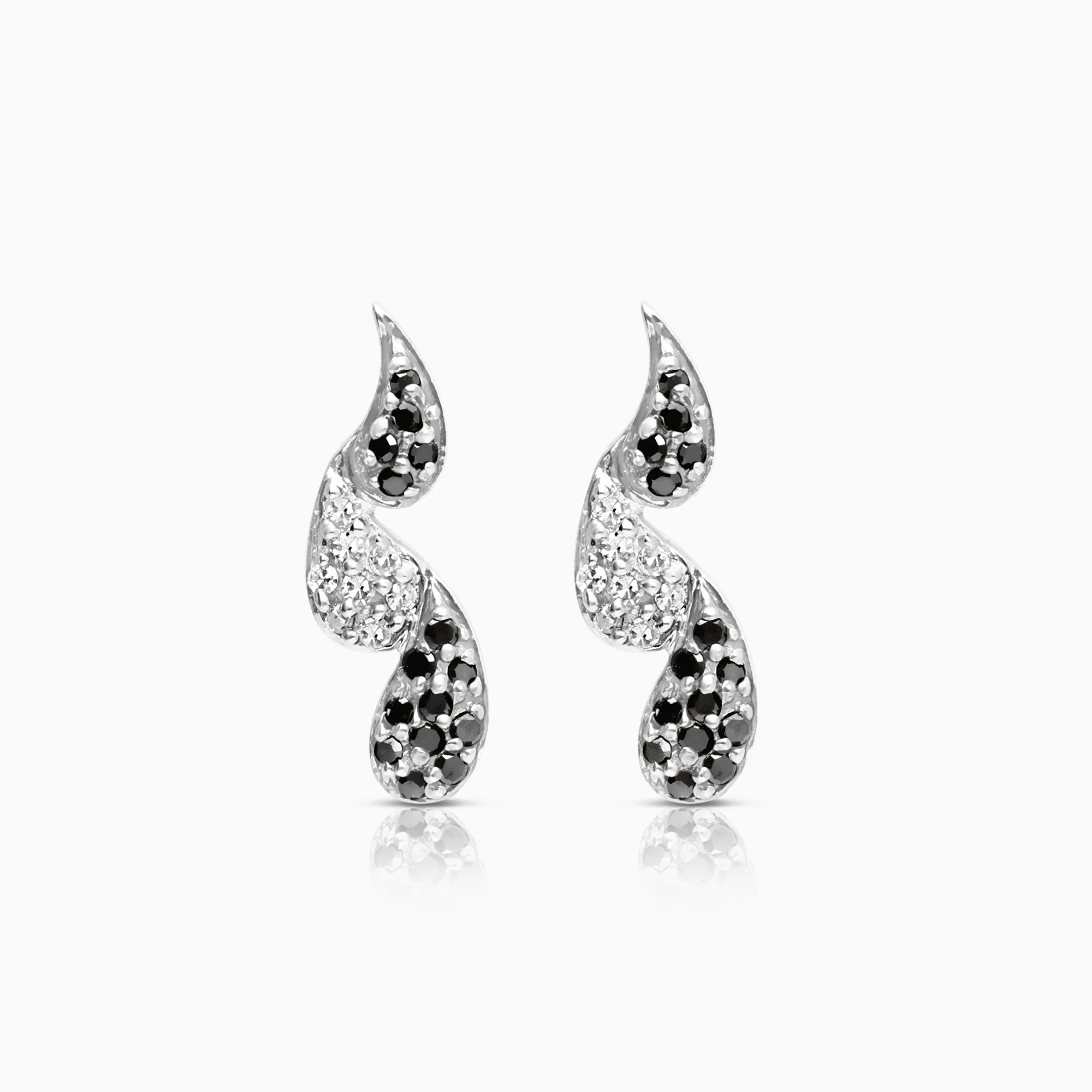 Diamond earrings 0.22ct 18K white gold